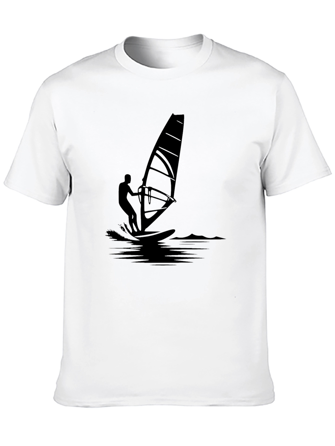 Camiseta Negra Estampada Windsurf