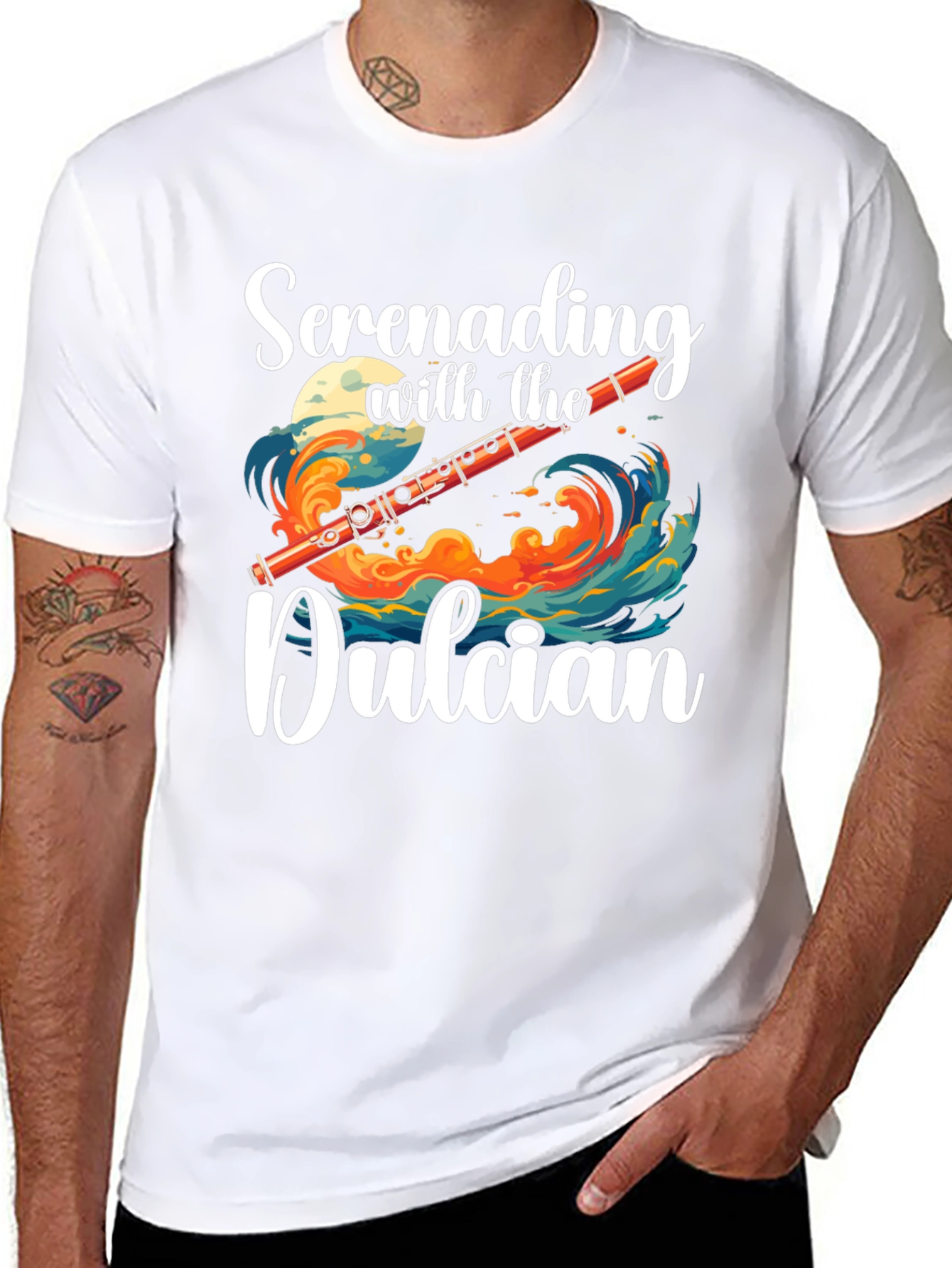 Camiseta Negra Serenata con el Dulcian