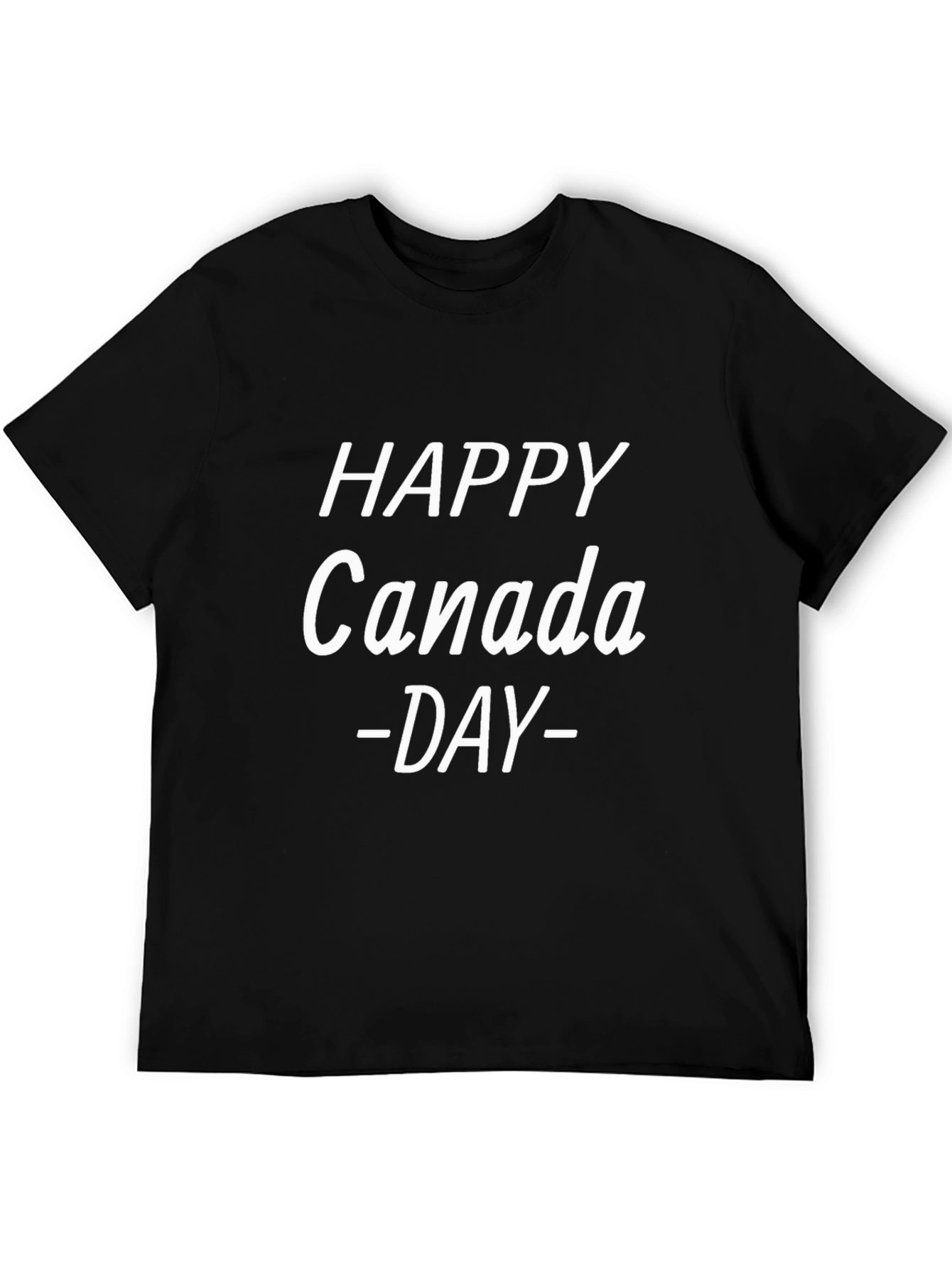 Camiseta Negra Feliz Día de Canadá