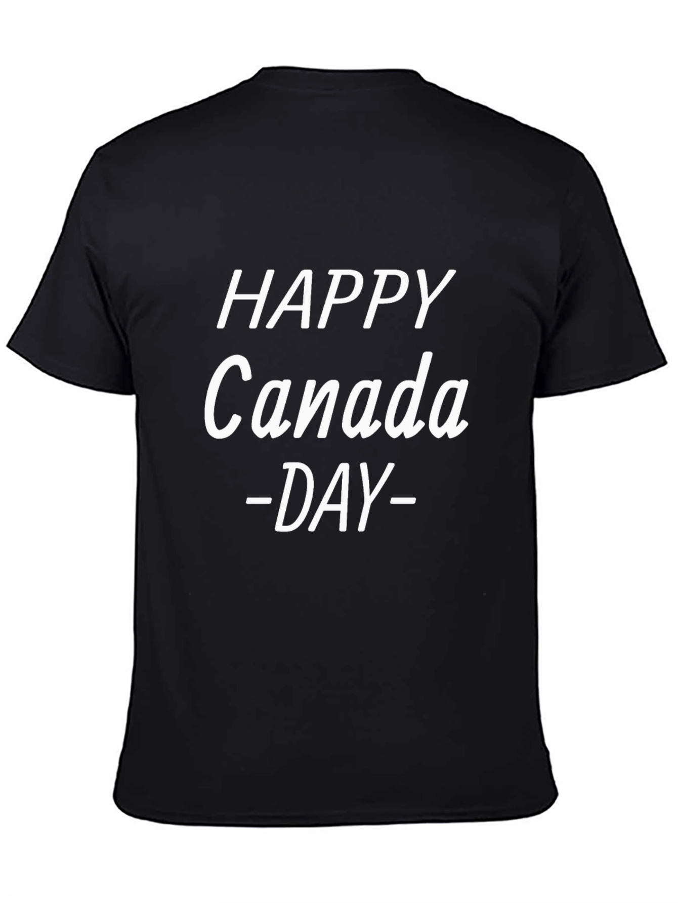 Camiseta Negra Feliz Día de Canadá