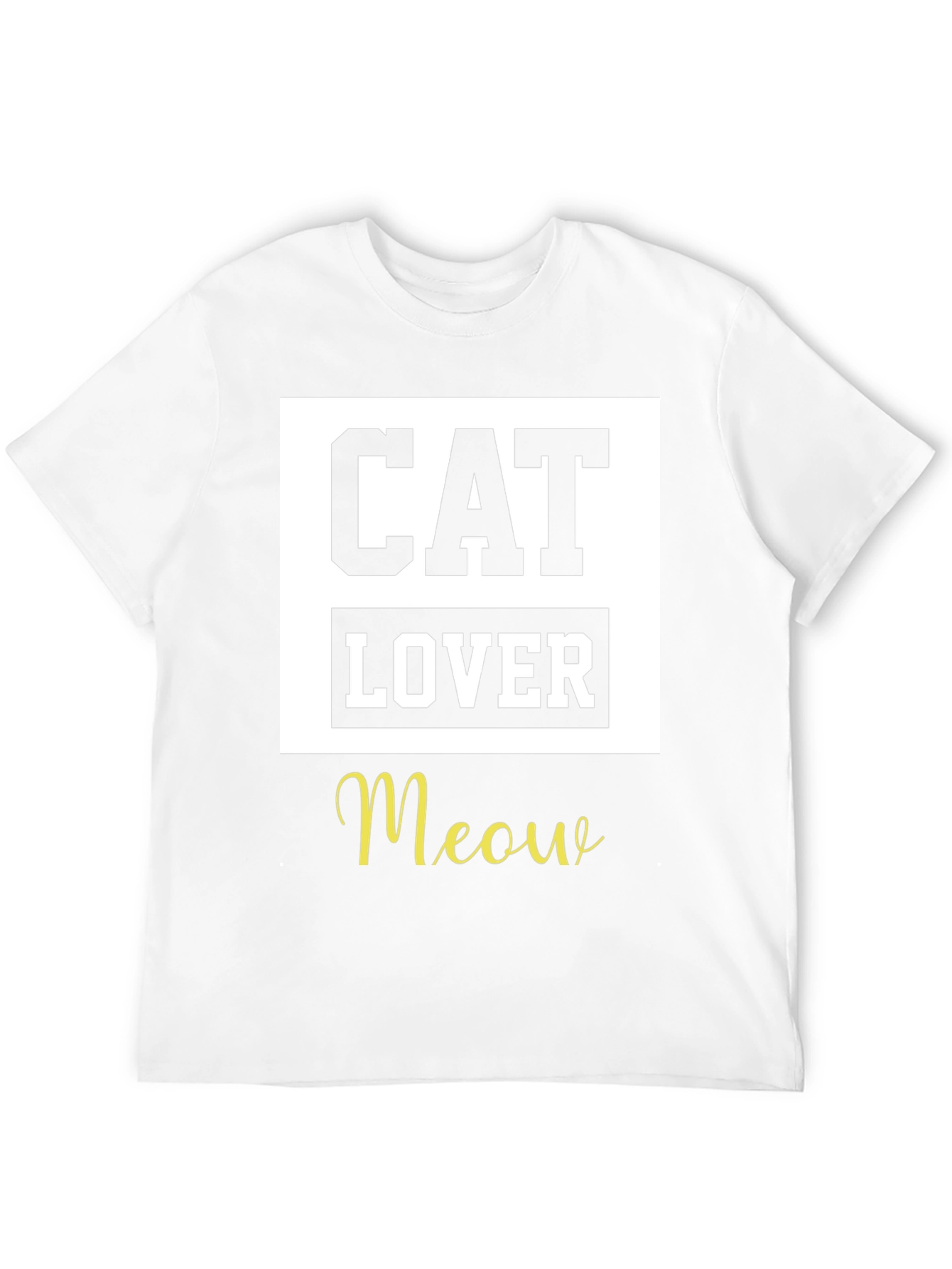 Camiseta Negra Cat Lover Meow