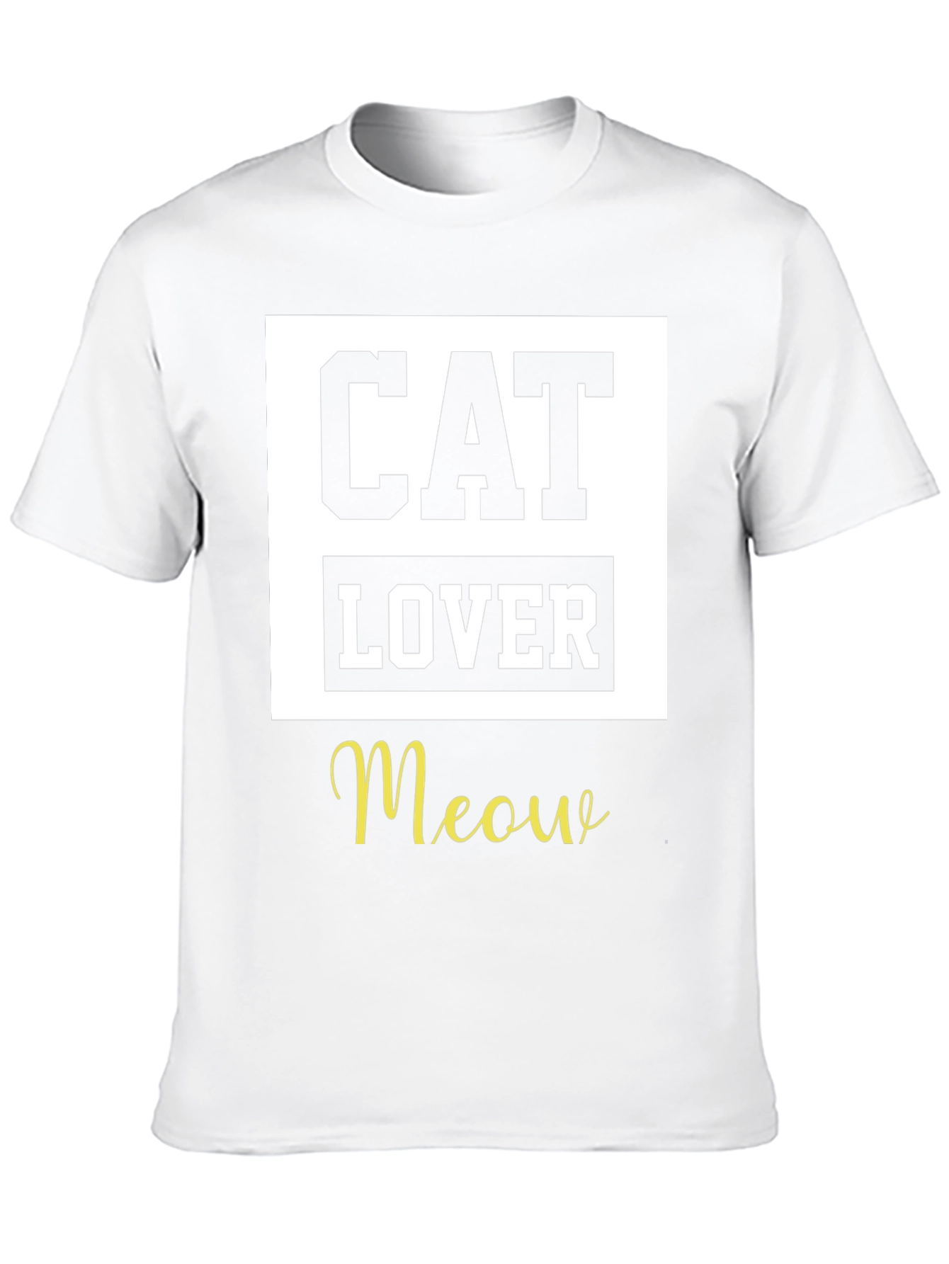 Camiseta Negra Cat Lover Meow