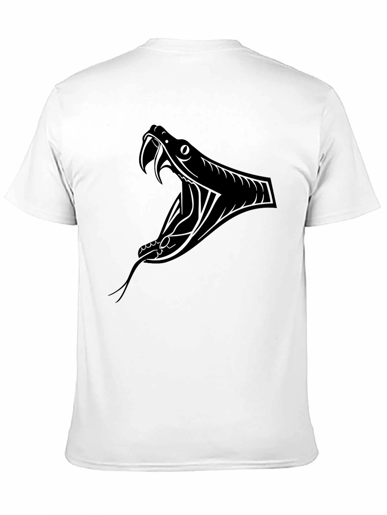 Camiseta Negra con Diseño de Serpiente