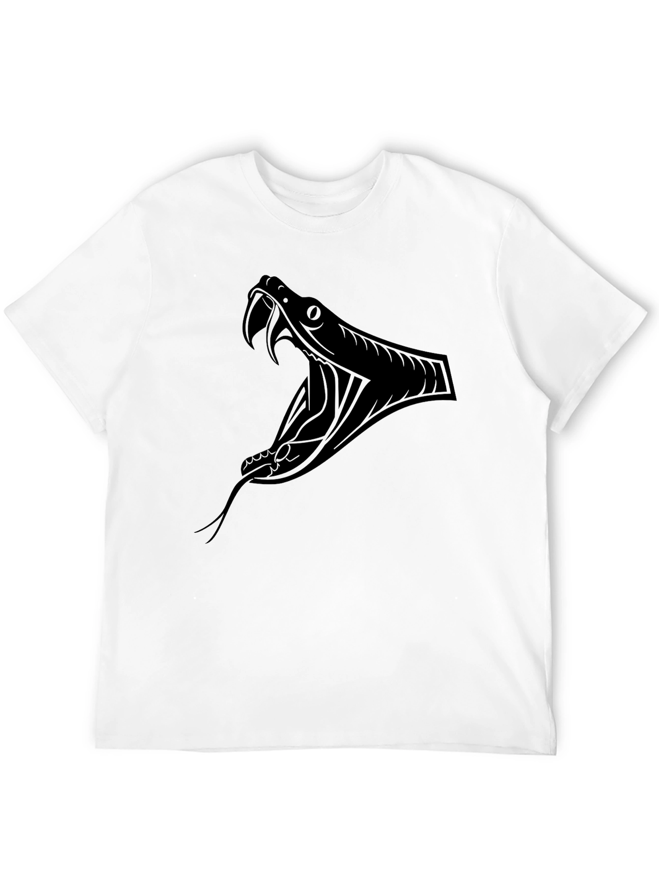 Camiseta Negra con Diseño de Serpiente