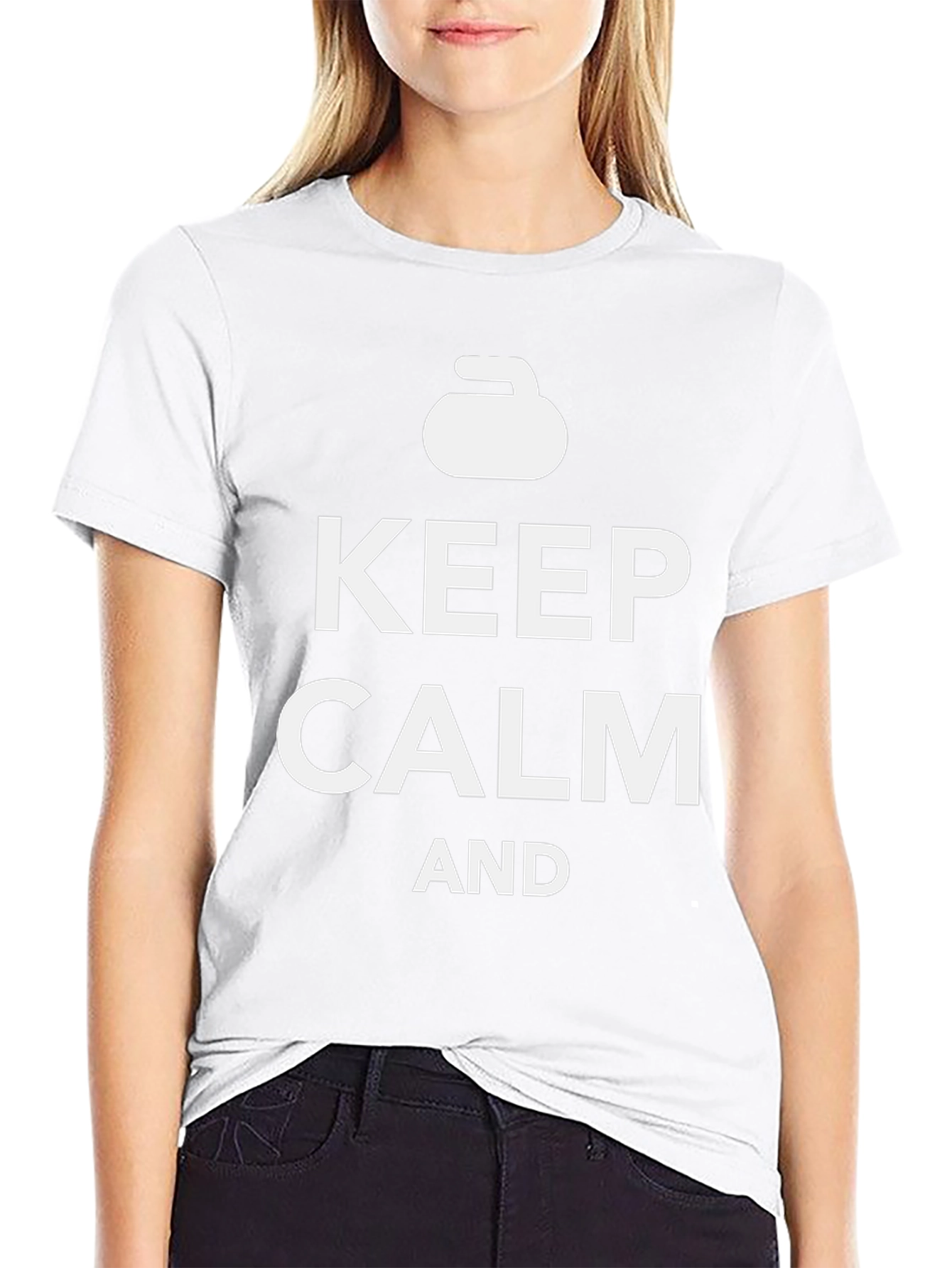 Camiseta Negra: Keep Calm and Curl
