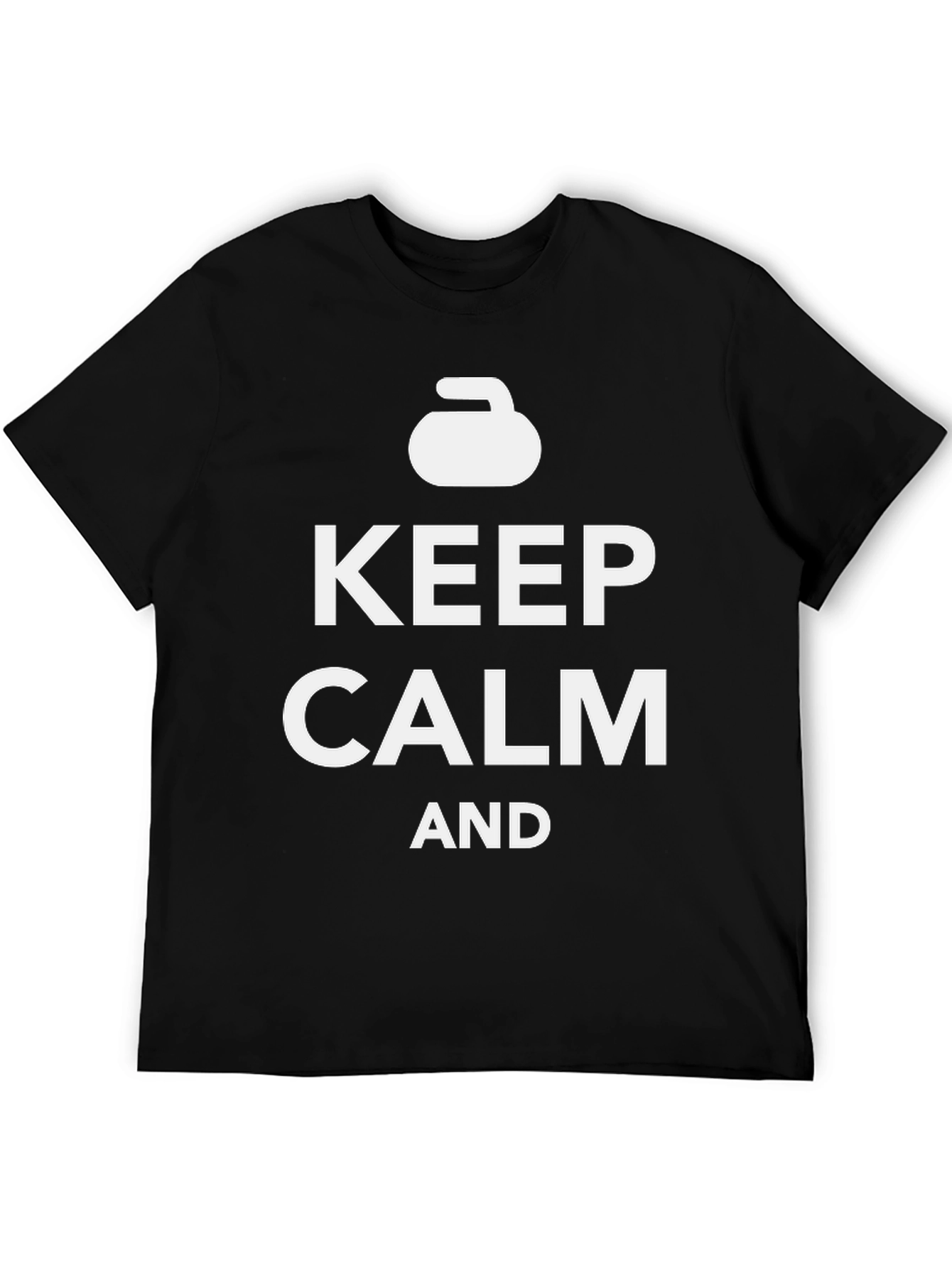 Camiseta Negra: Keep Calm and Curl