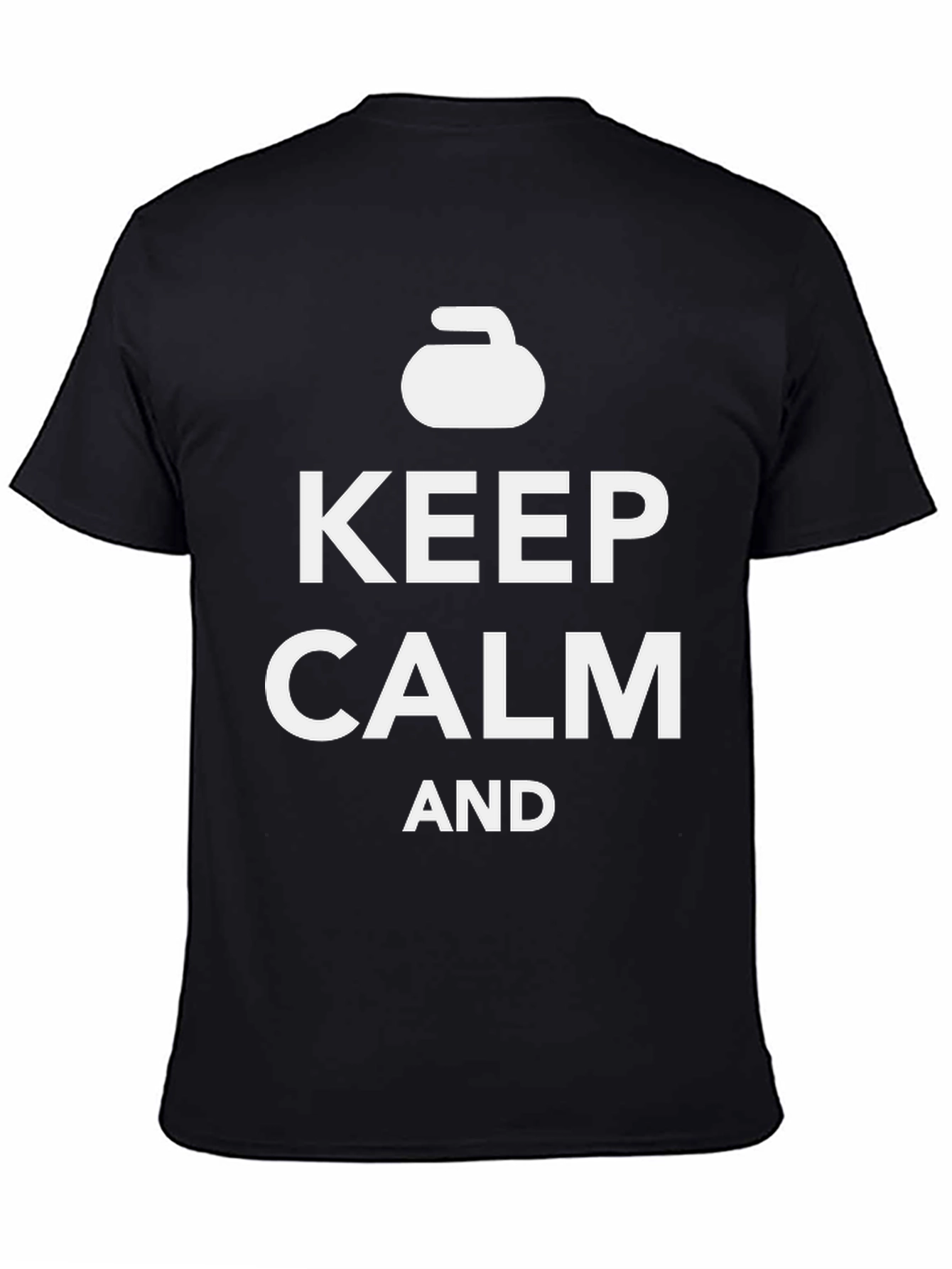Camiseta Negra: Keep Calm and Curl