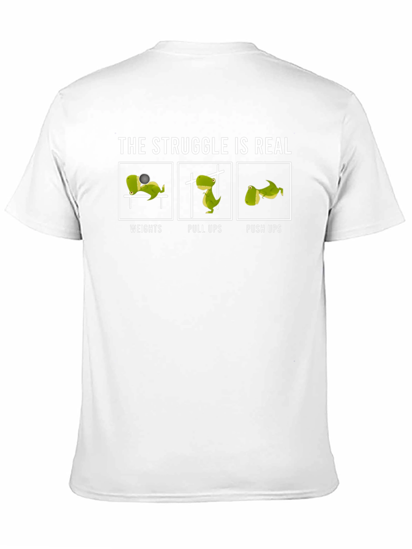 Camiseta Hombre: La Lucha es Real - Dinosaurio Gym