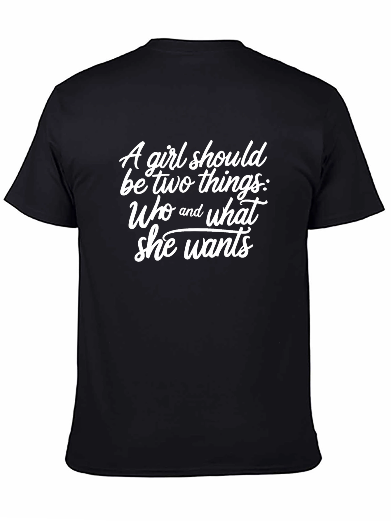 Camiseta Negra con Mensaje Inspirador para Mujer