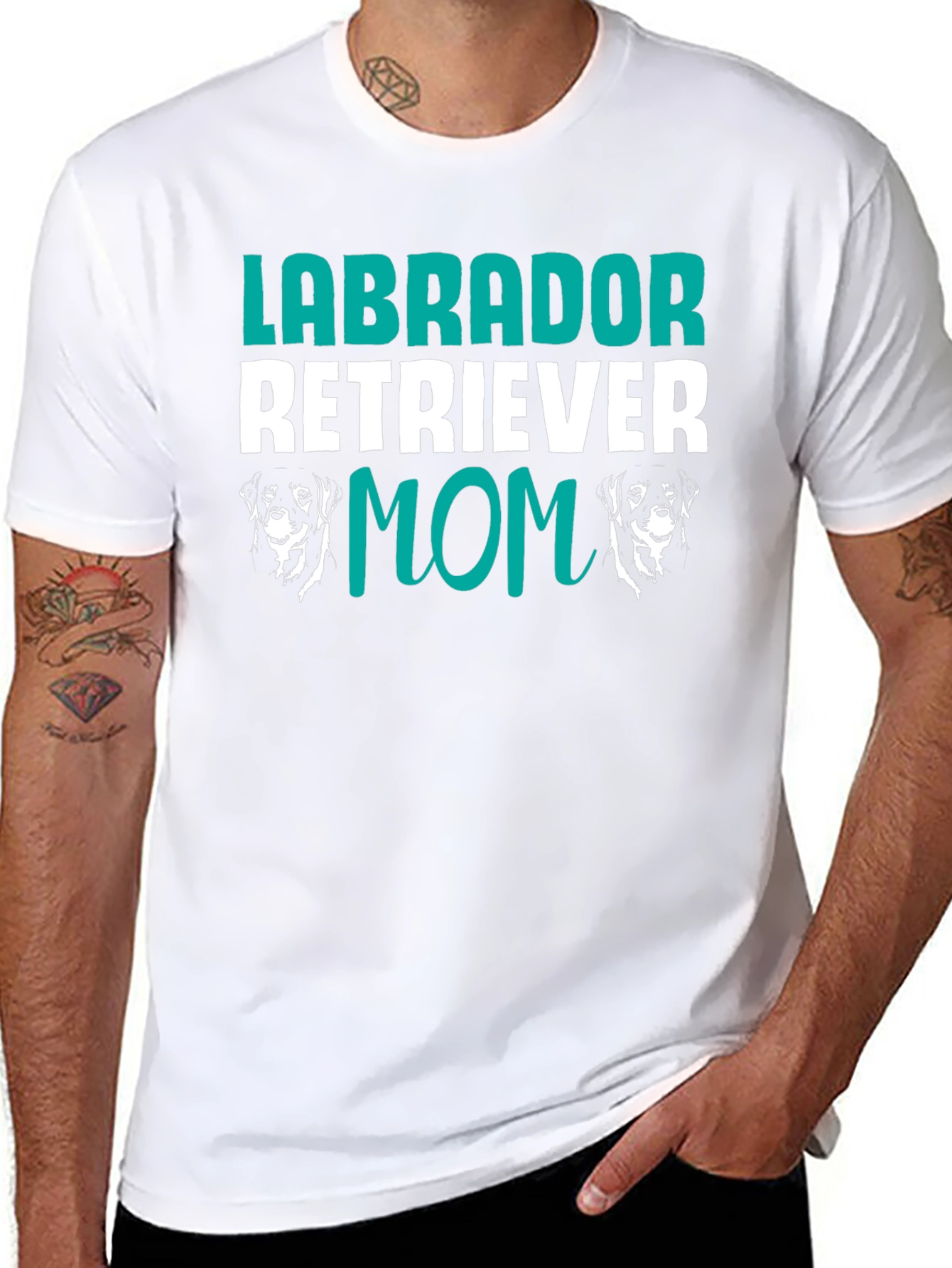 Camiseta Negra Labrador Retriever Mom