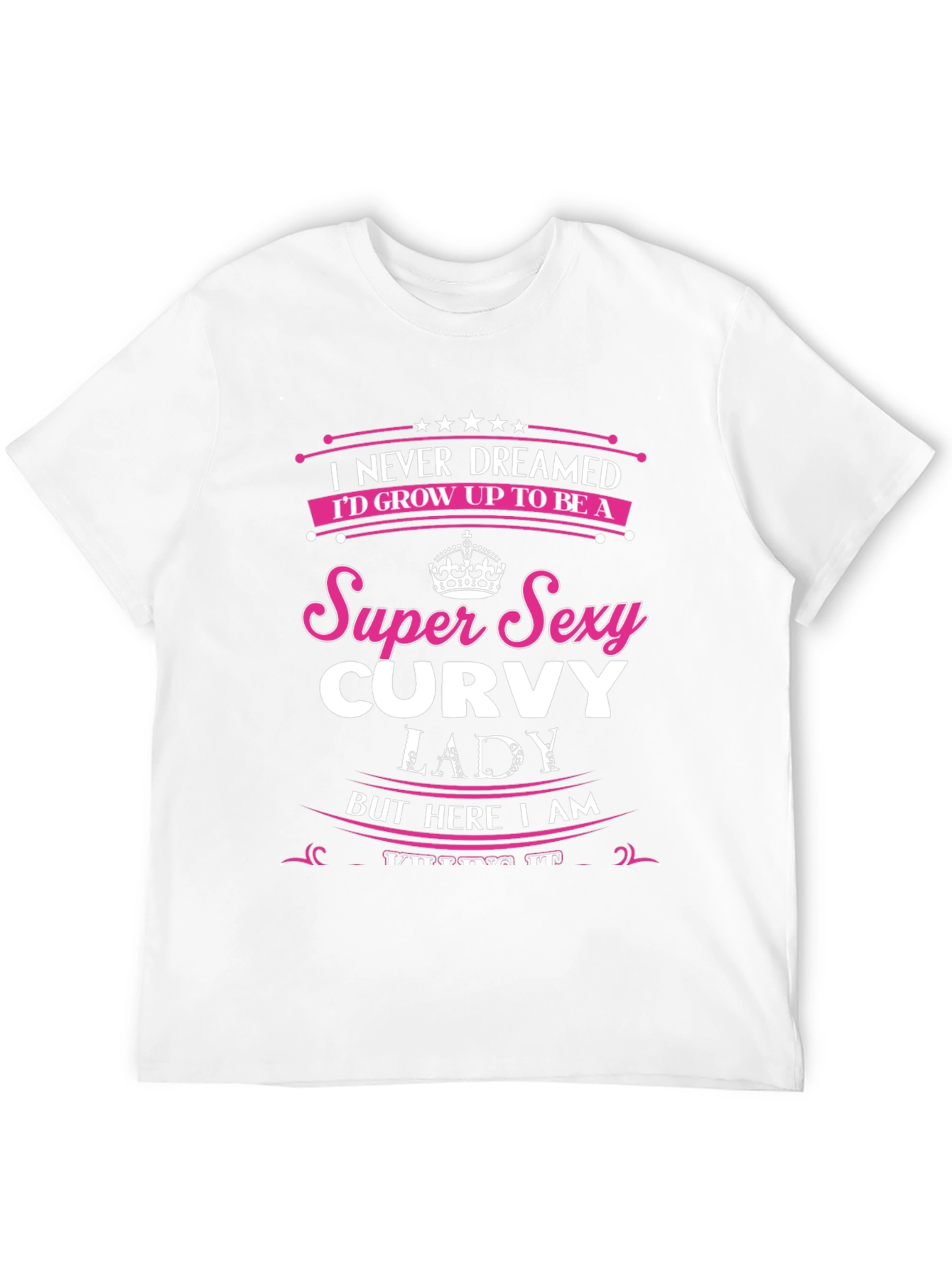 Camiseta Negra con Diseño Curvy Lady