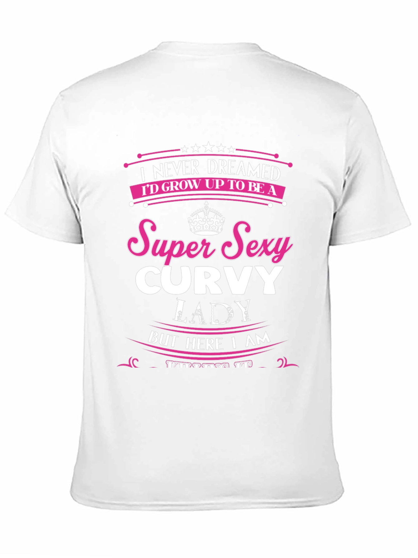 Camiseta Negra con Diseño Curvy Lady