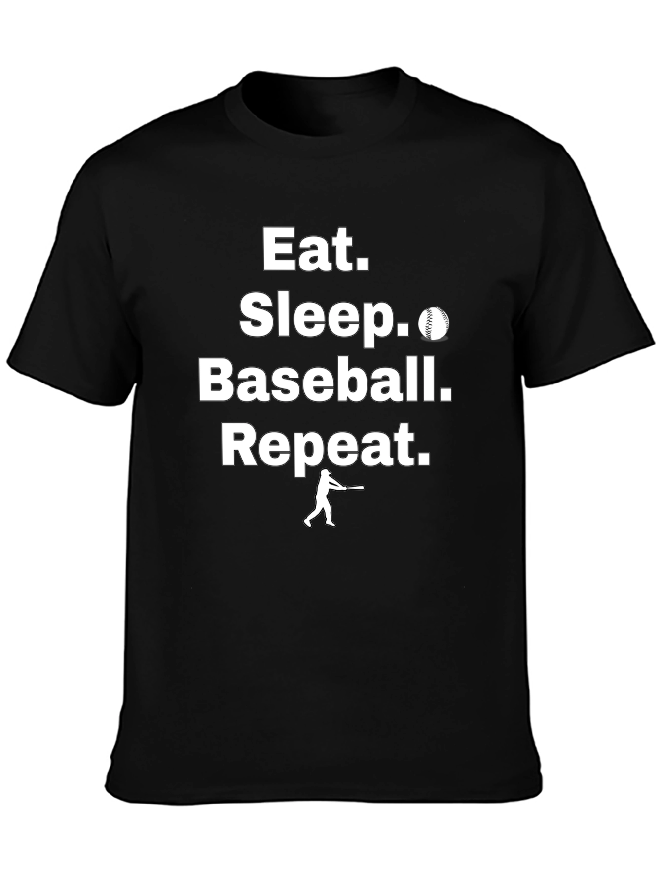 Camiseta Eat Sleep Baseball Repeat para Hombre