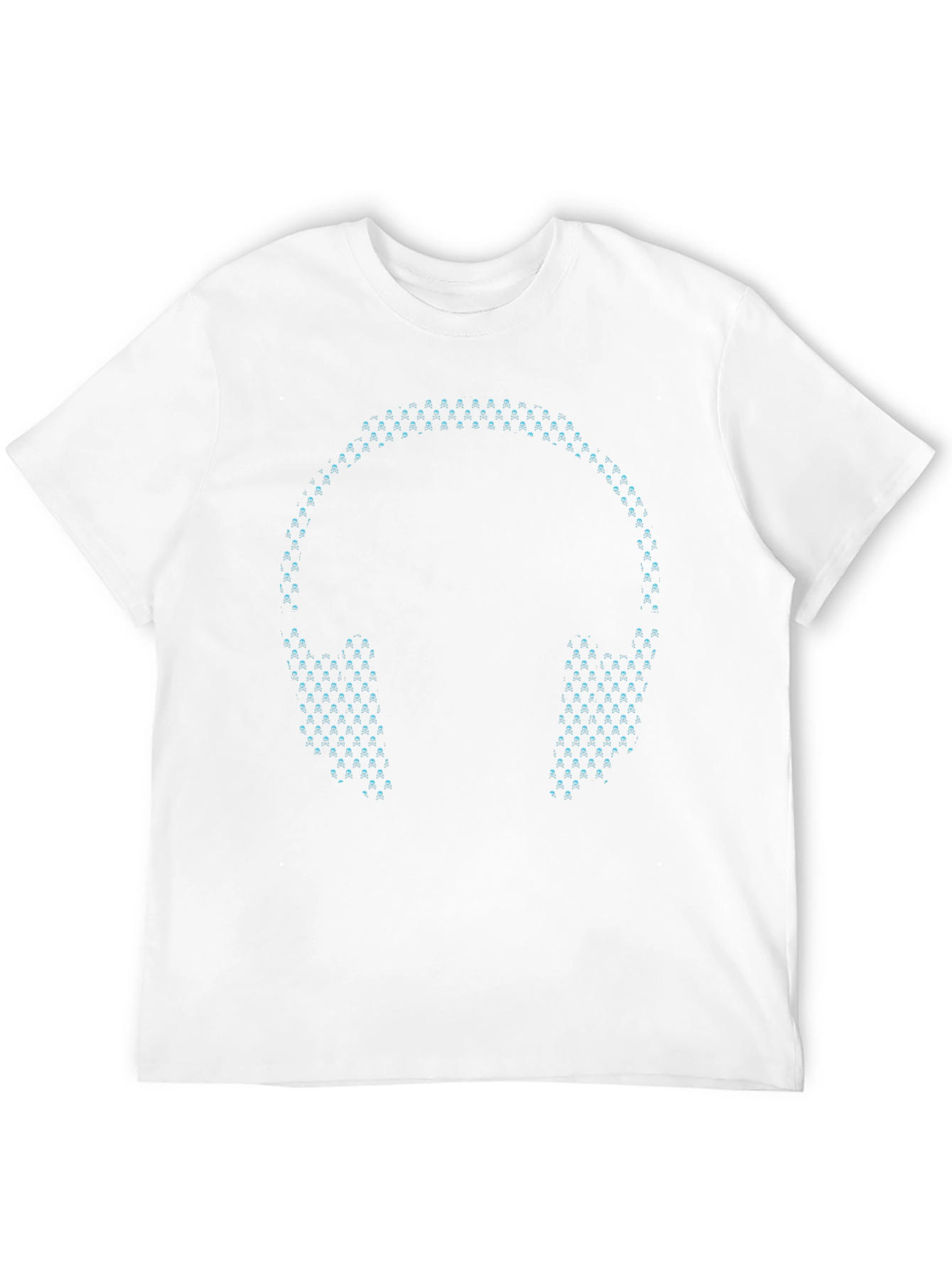 Camiseta Negra con Diseño de Auriculares Luminosos