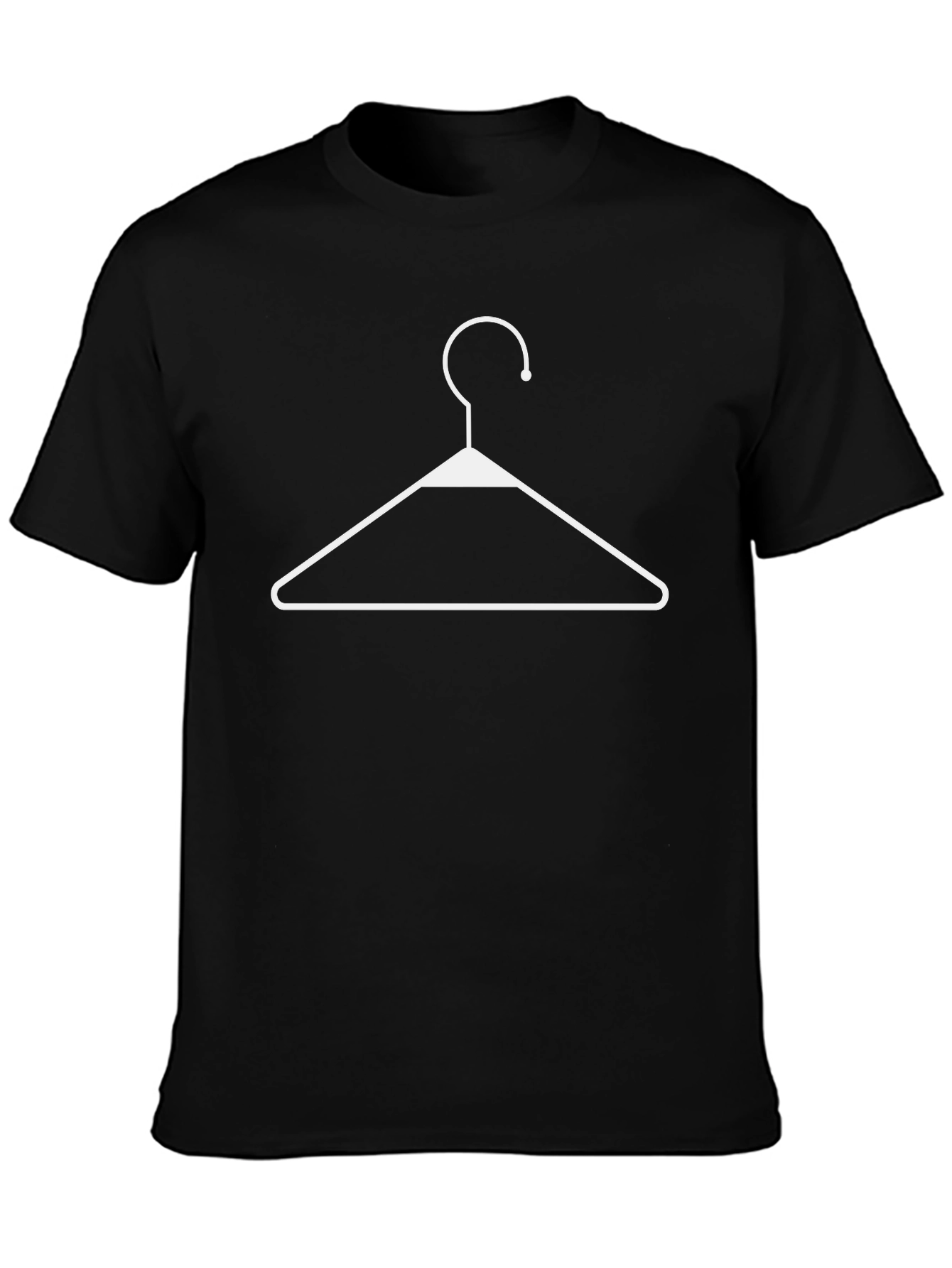 Camiseta Negra con Percha Blanca