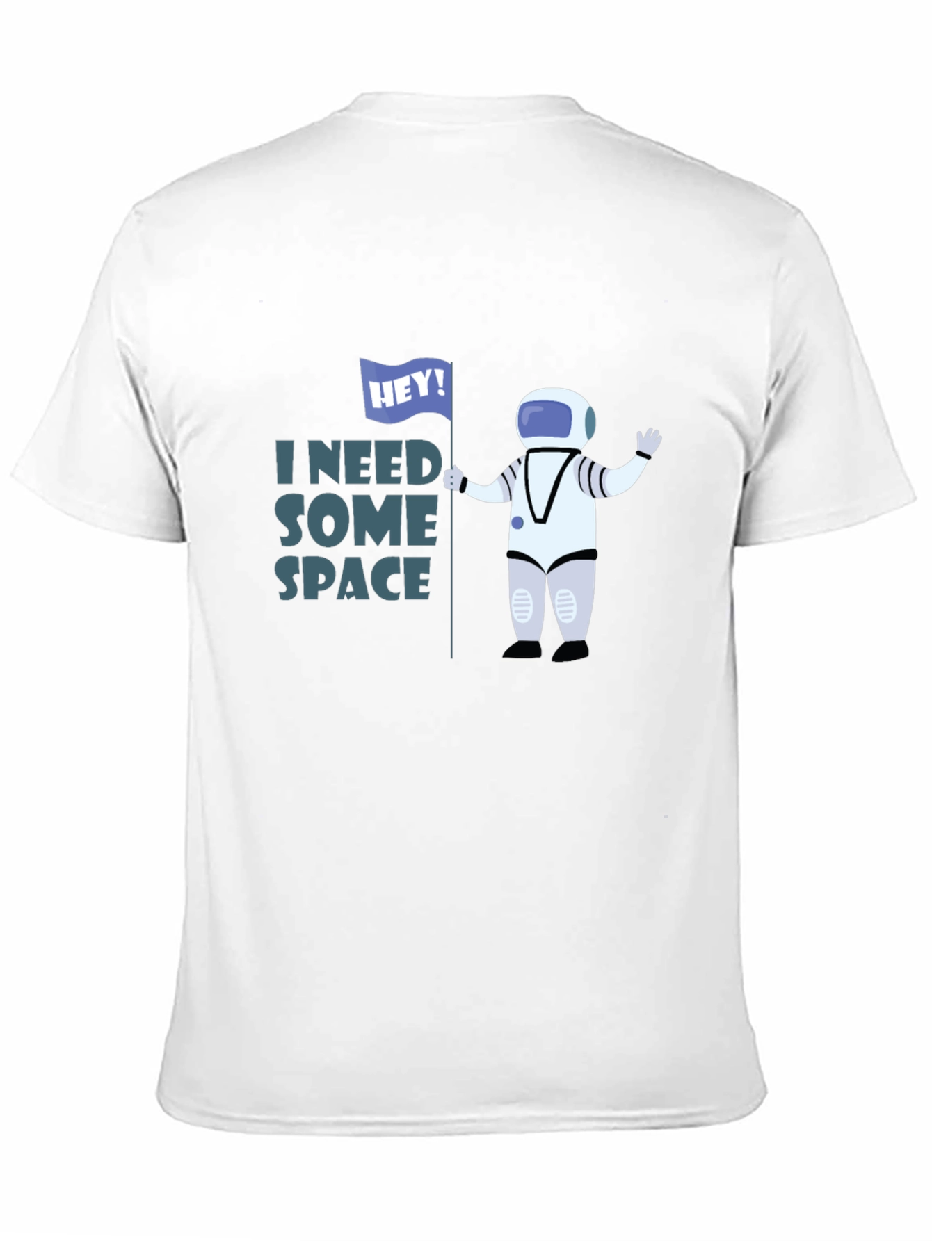 Camiseta Negra Necesito Espacio Astronauta Divertido