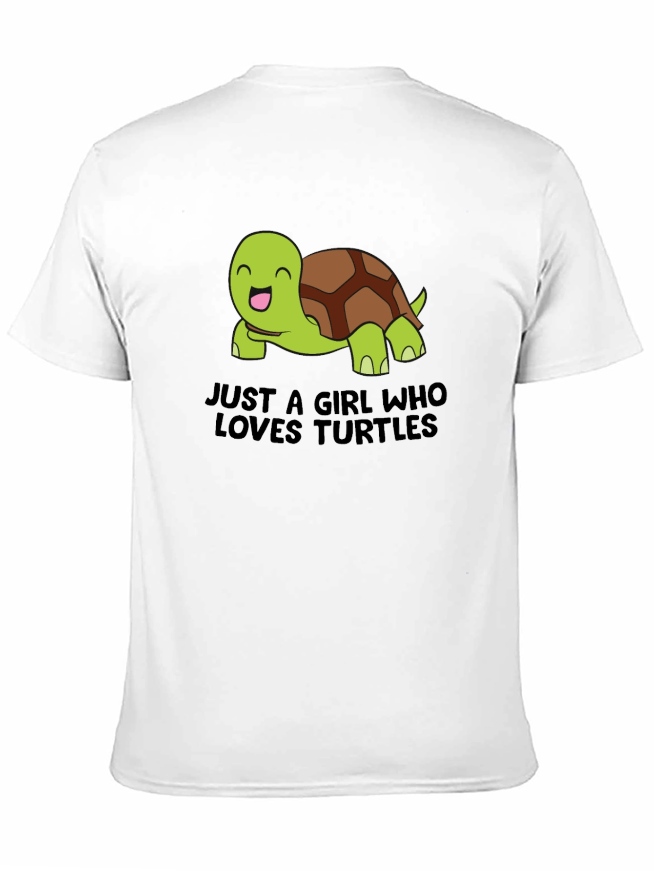 Camiseta Negra Just a Girl Who Loves Turtles