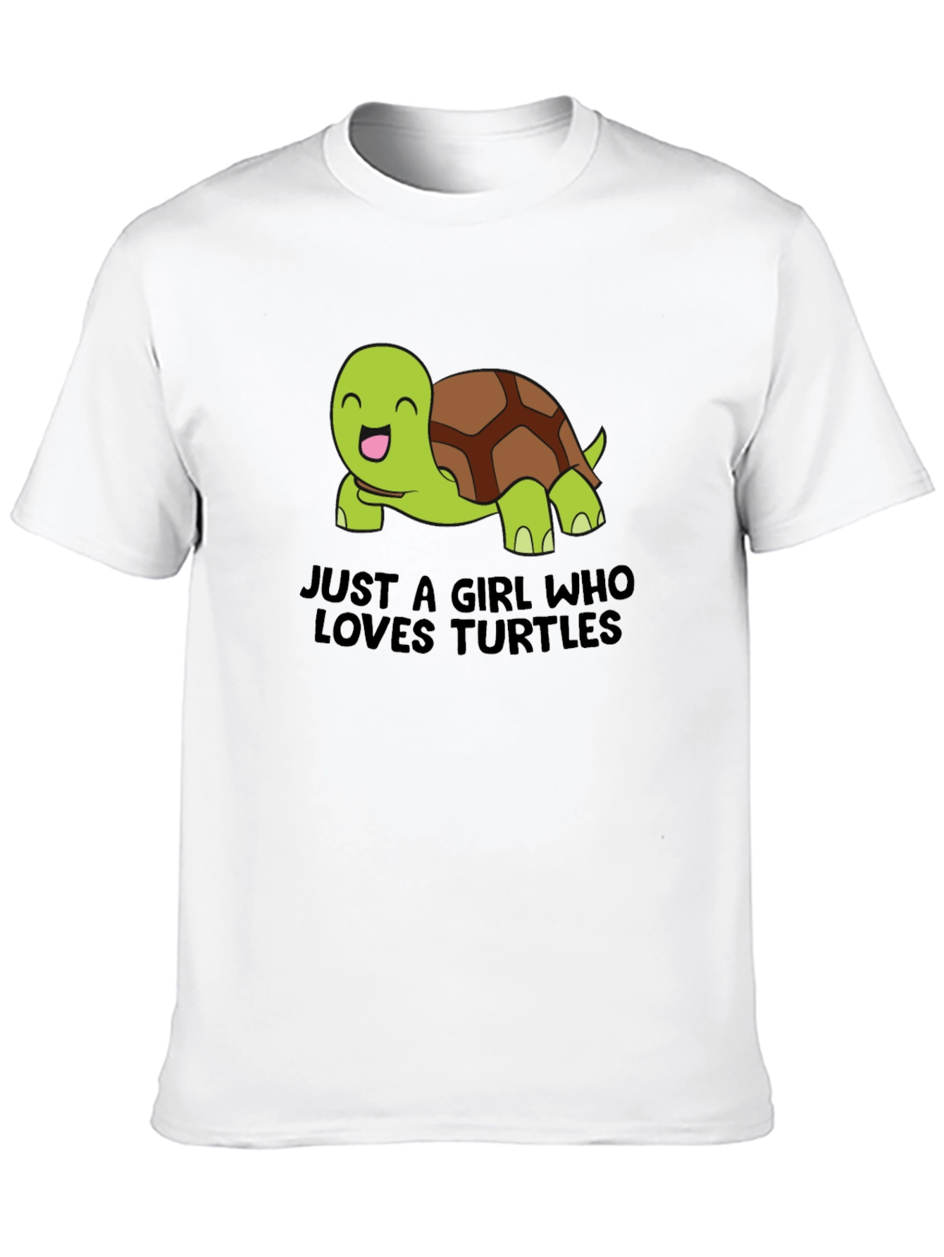 Camiseta Negra Just a Girl Who Loves Turtles