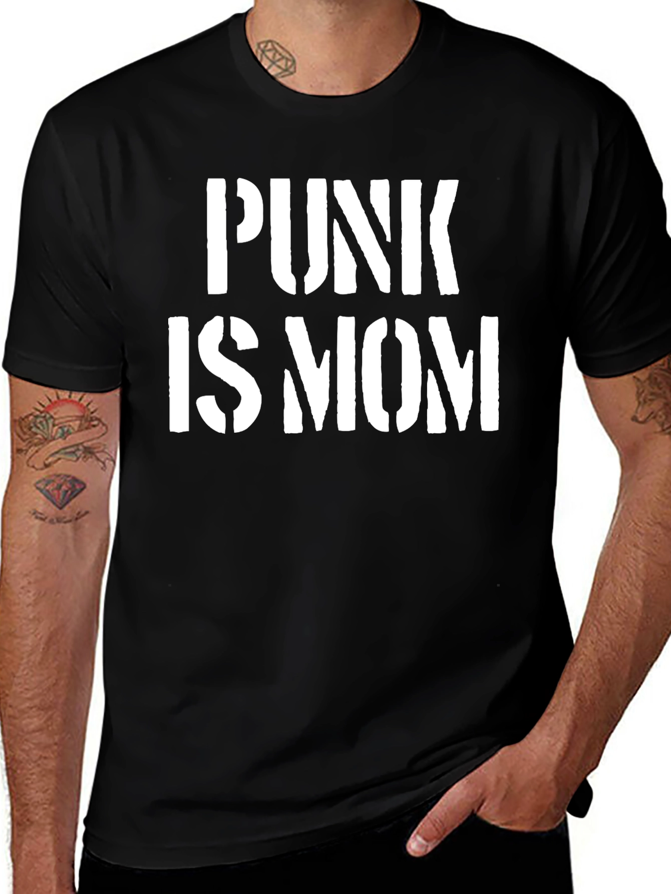 Camiseta Negra: Punk es Mamá - Estilo Único
