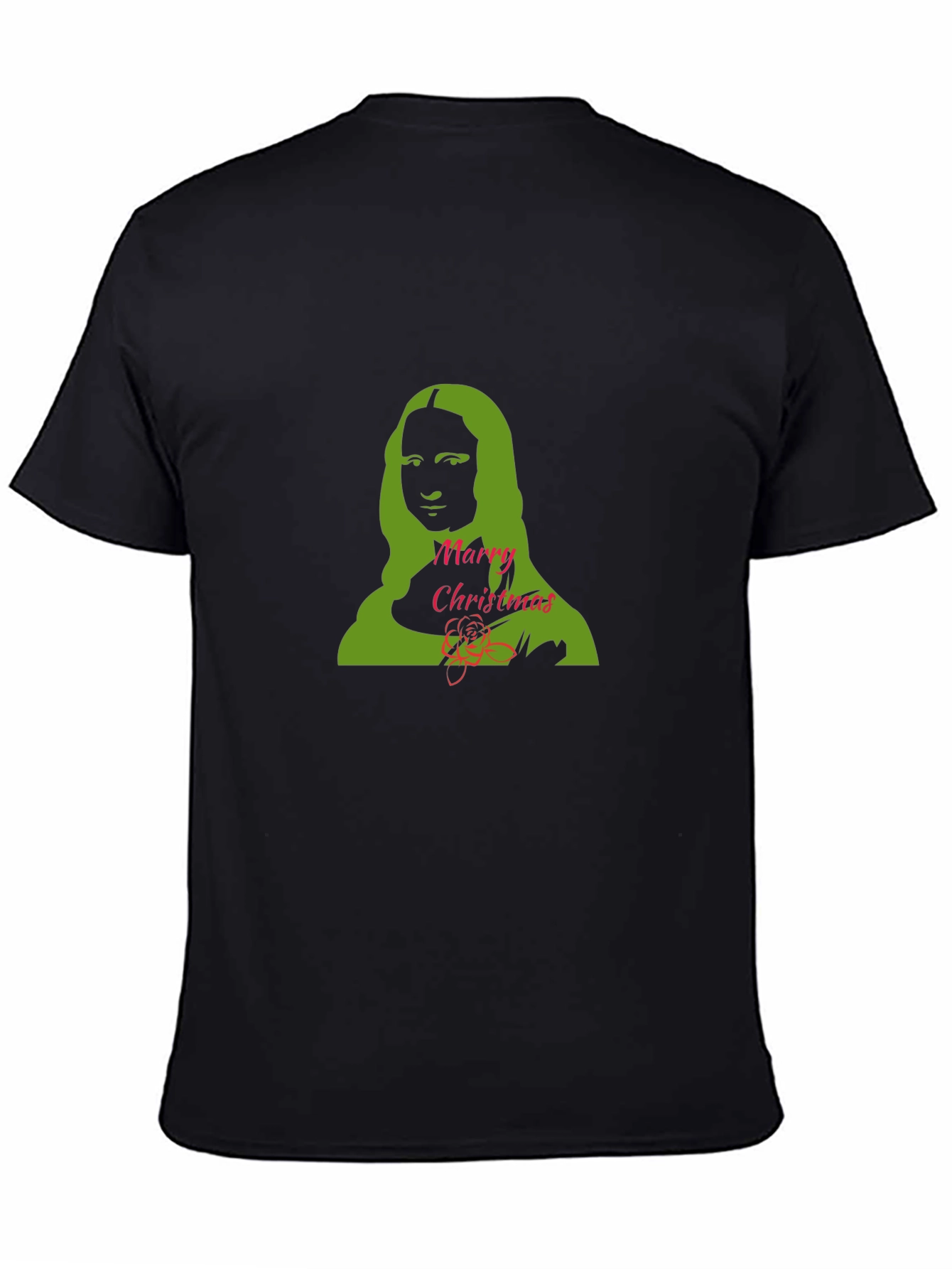 Camiseta Hombre Mona Lisa Navideña