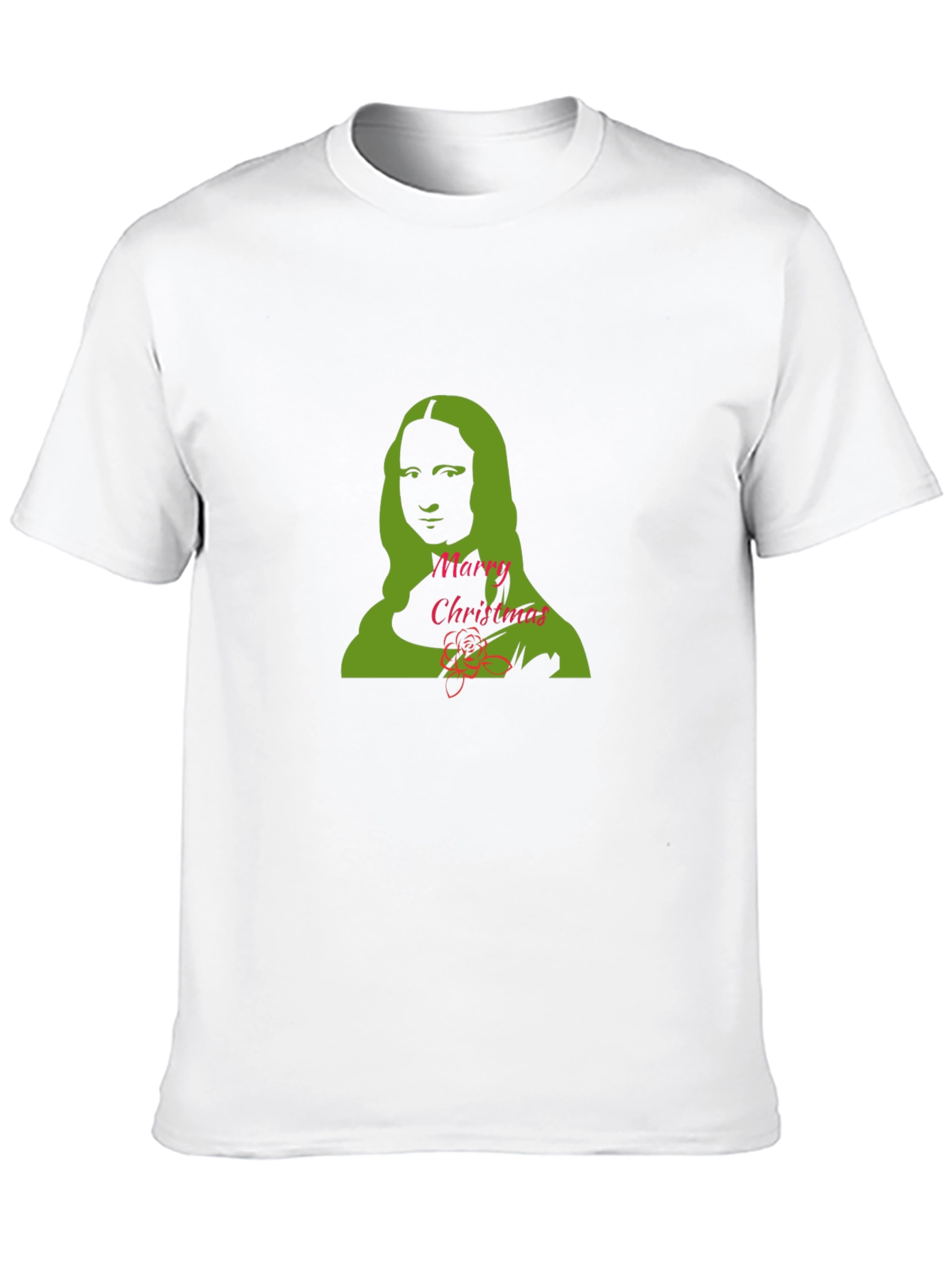 Camiseta Hombre Mona Lisa Navideña