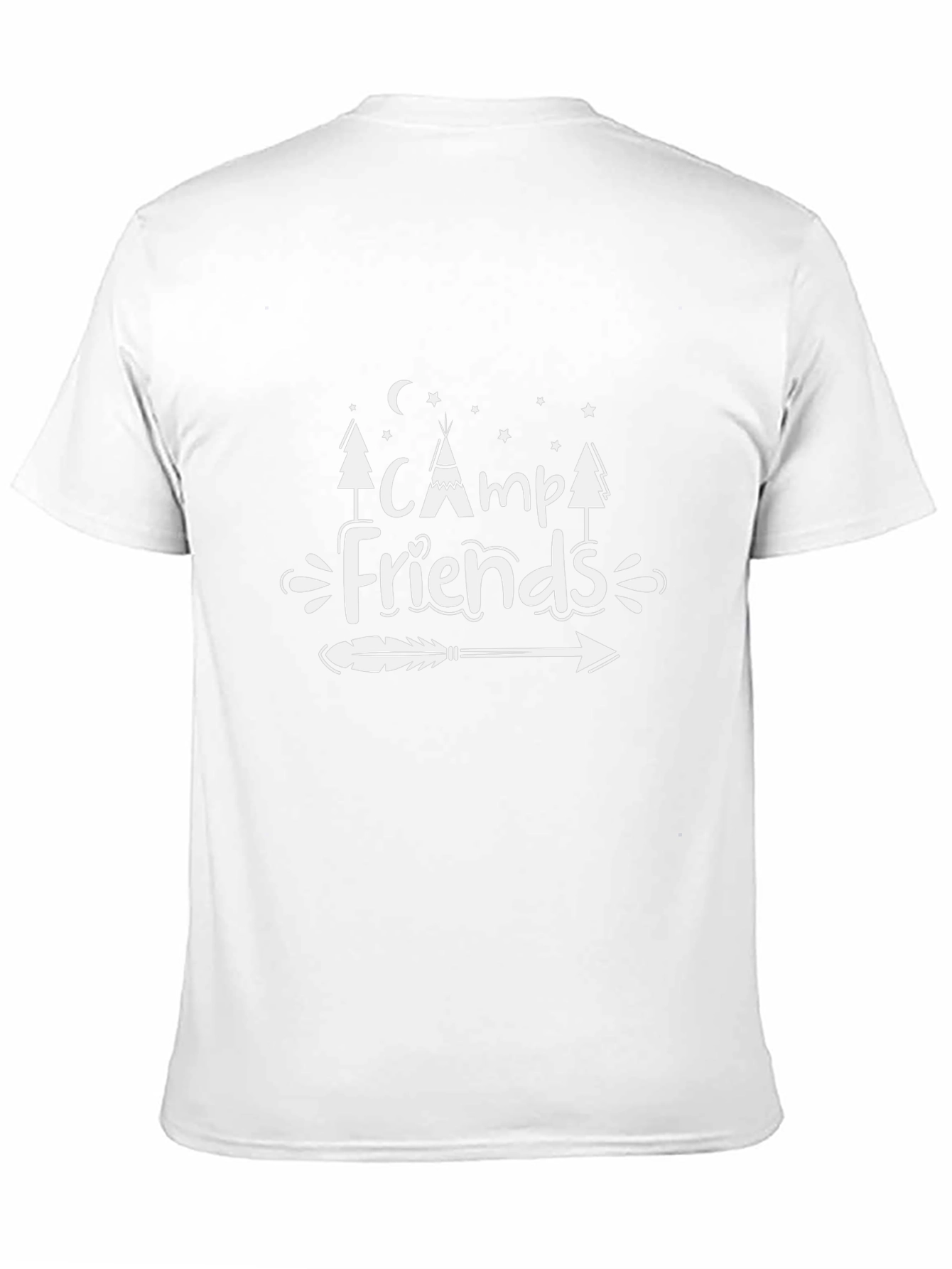 Camiseta Negra Camp Friends Diseño Aventura