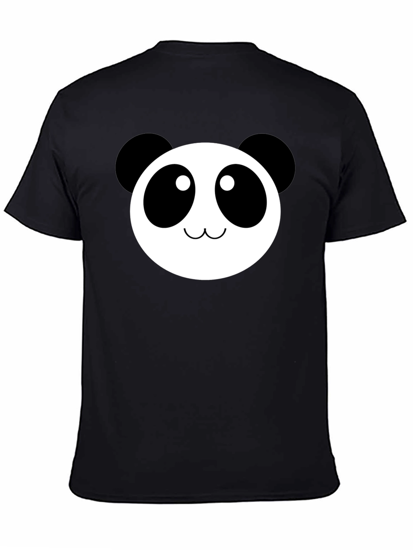 Camiseta Negra con Diseño de Panda