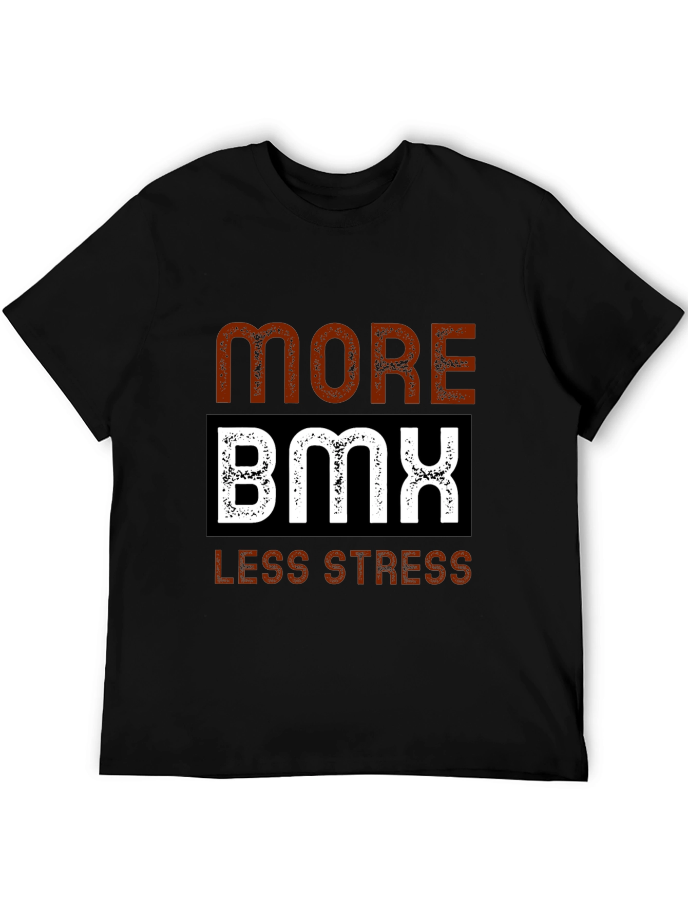 Camiseta Negra More BMX Less Stress