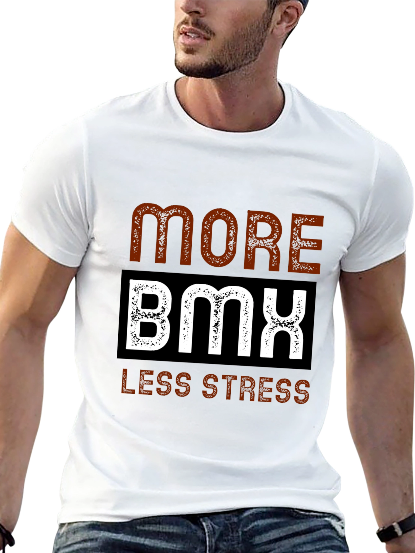 Camiseta Negra More BMX Less Stress