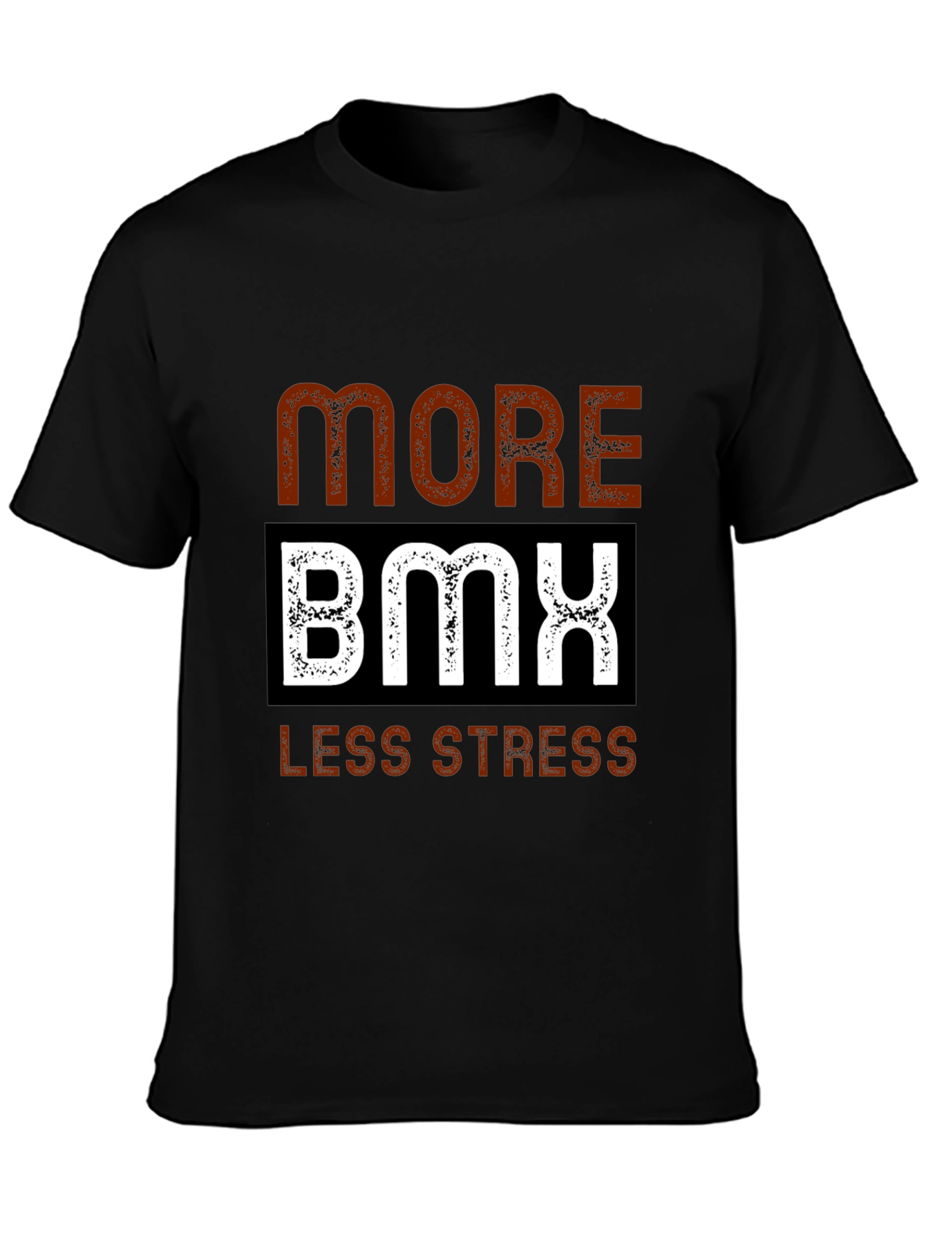 Camiseta Negra More BMX Less Stress