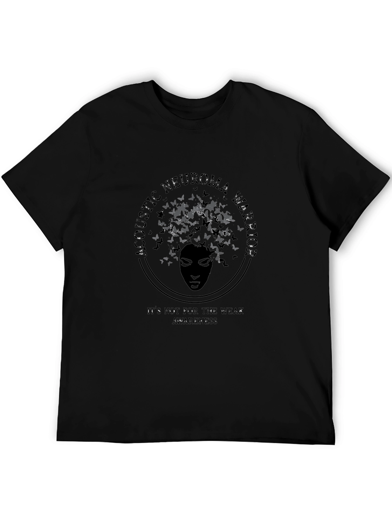 Camiseta Negra Con Diseño de Concientización