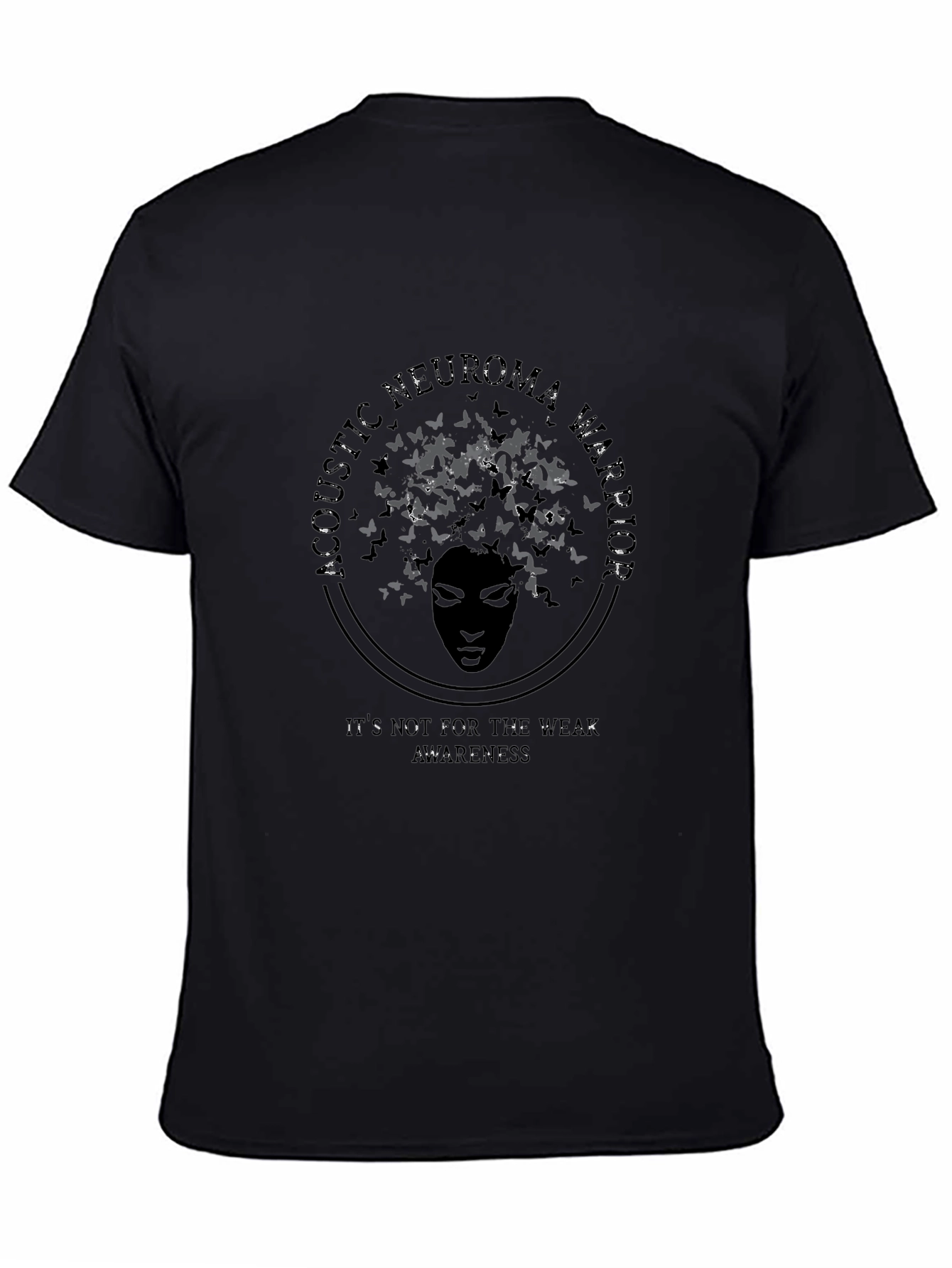 Camiseta Negra Con Diseño de Concientización