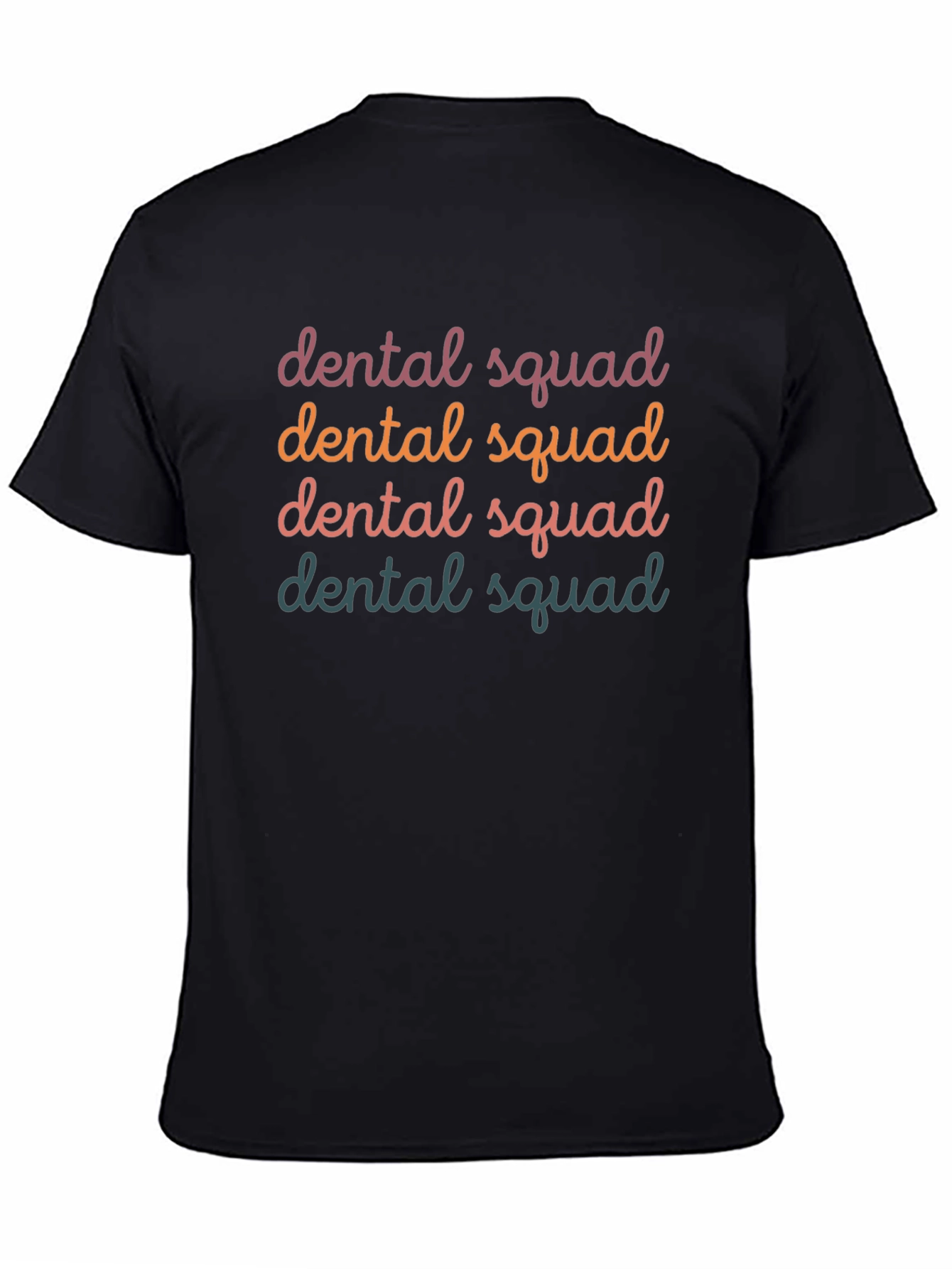 Camiseta Negra Dental Squad Diseño Divertido