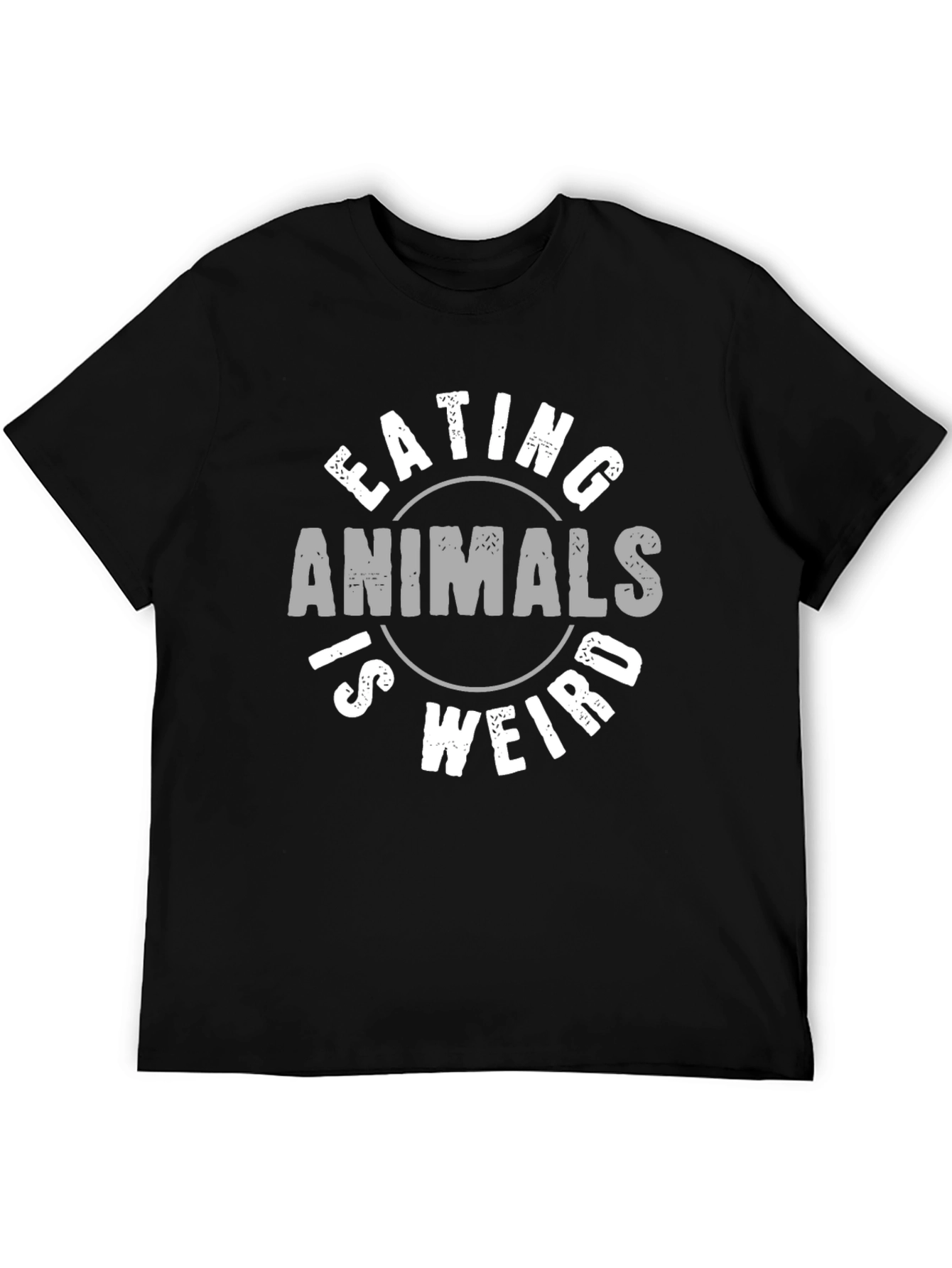 Camiseta Negra Unisex con Diseño Vegano