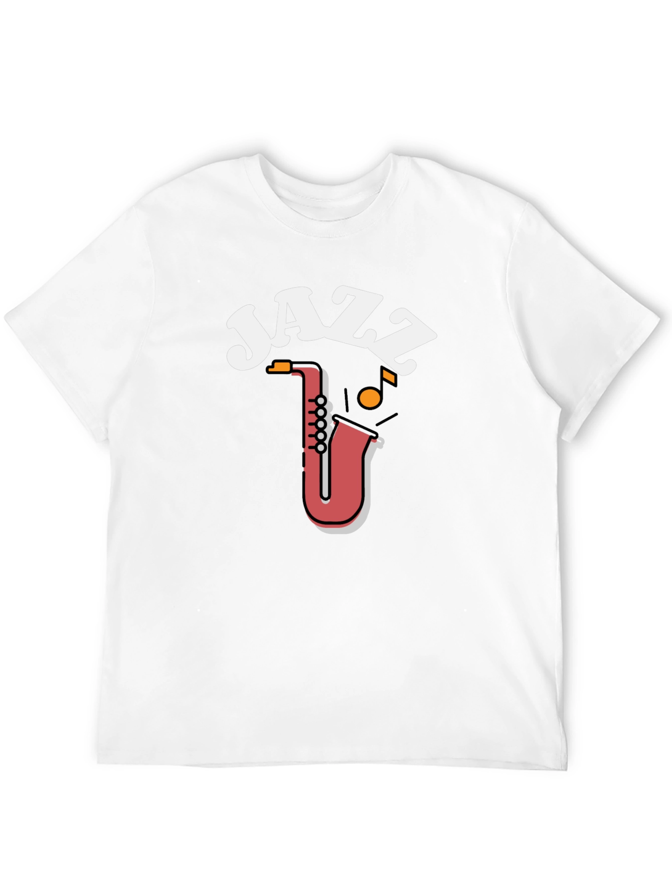 Camiseta Negra Diseño Jazz Saxofón para Hombre