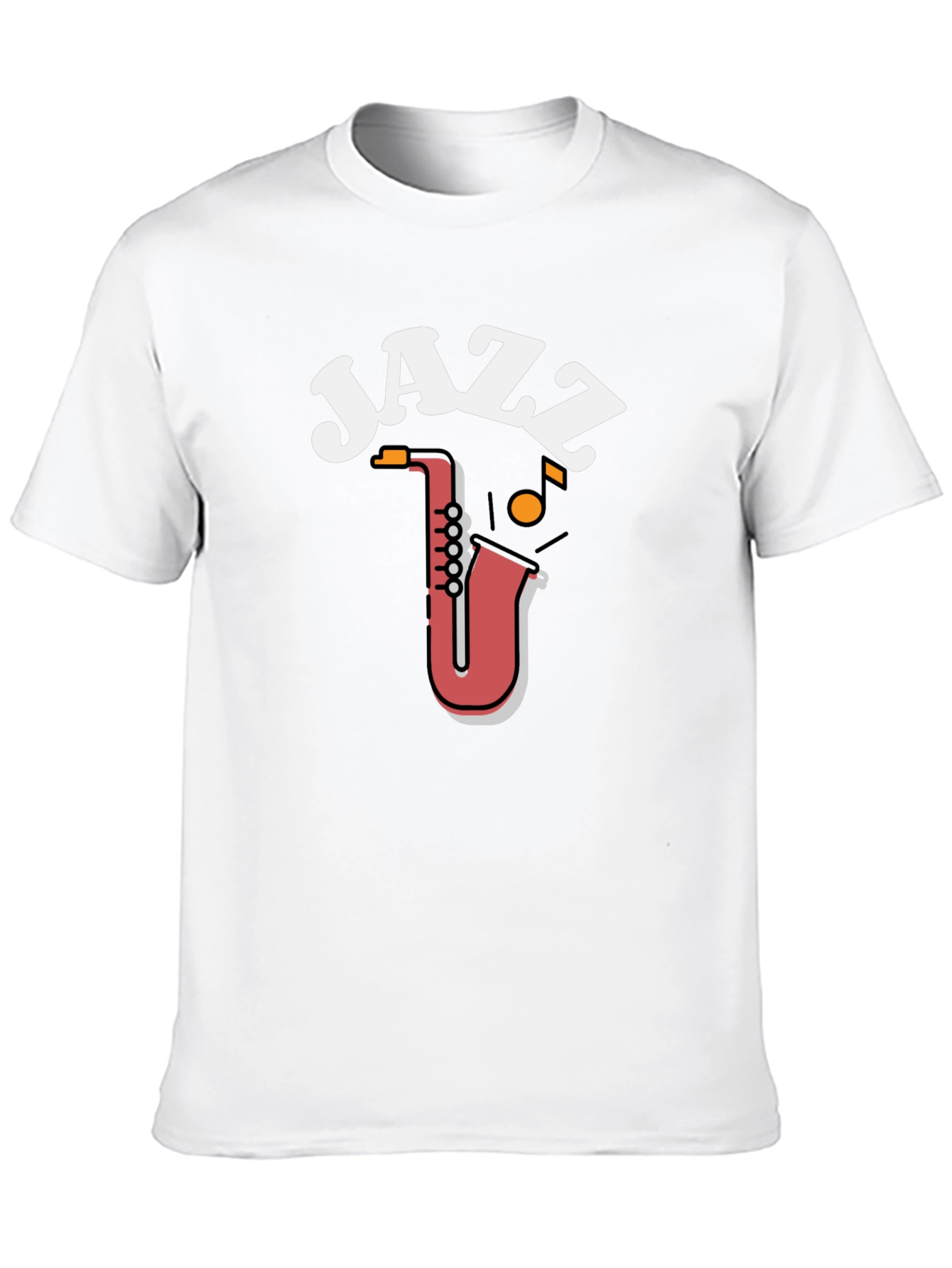 Camiseta Negra Diseño Jazz Saxofón para Hombre