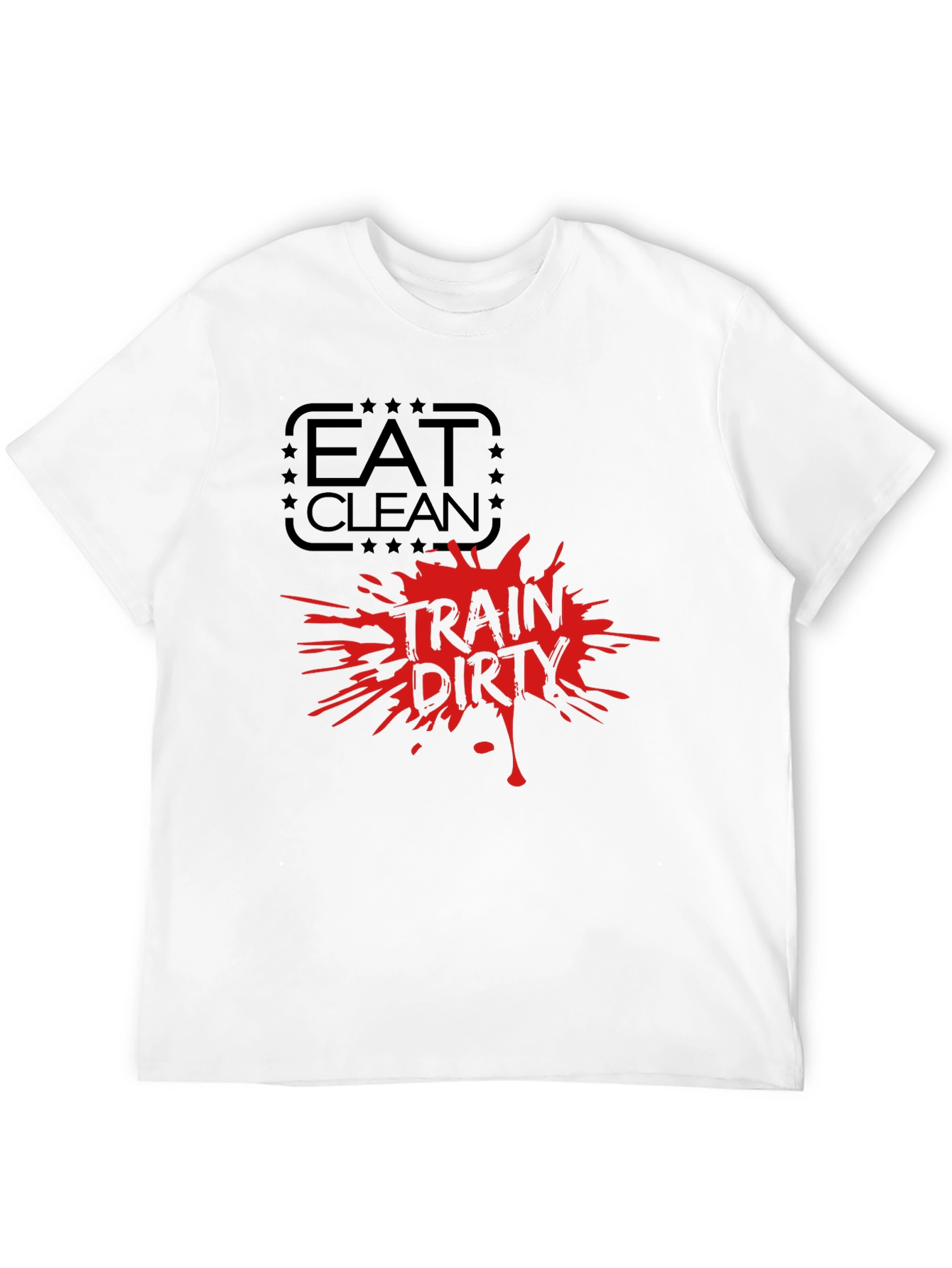 Camiseta Negra Hombre Eat Clean Train Dirty