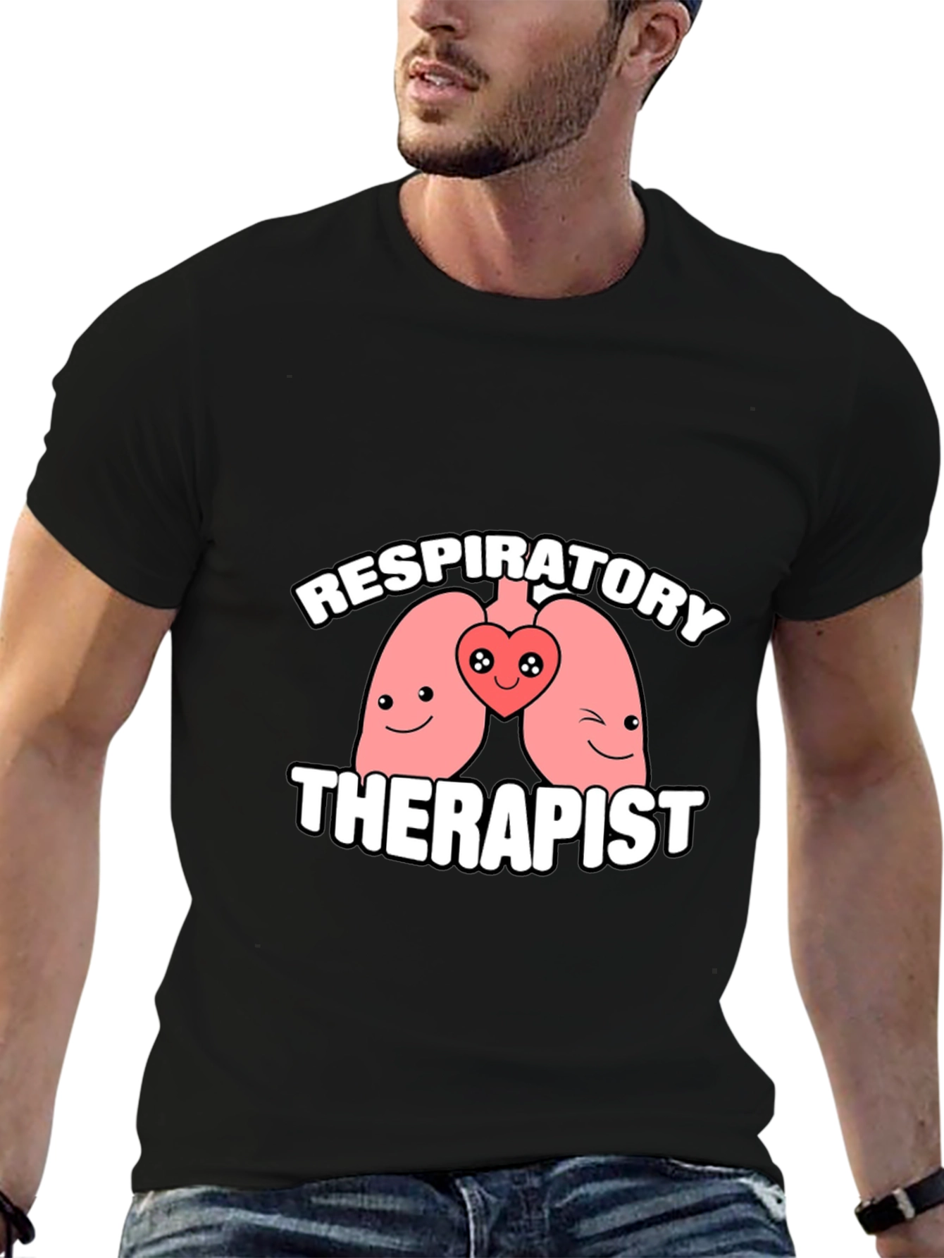 Camiseta Negra Respitatorio Terapeuta