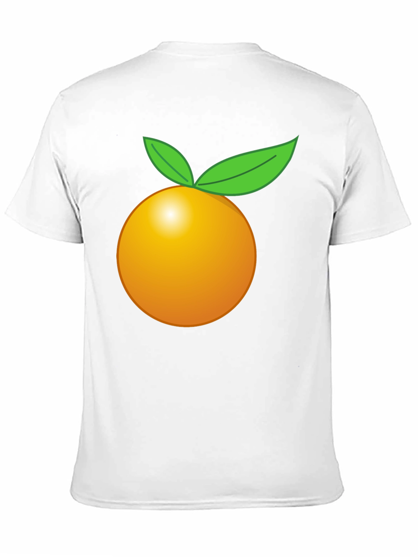 Camiseta Negra con Diseño de Naranja Frutal