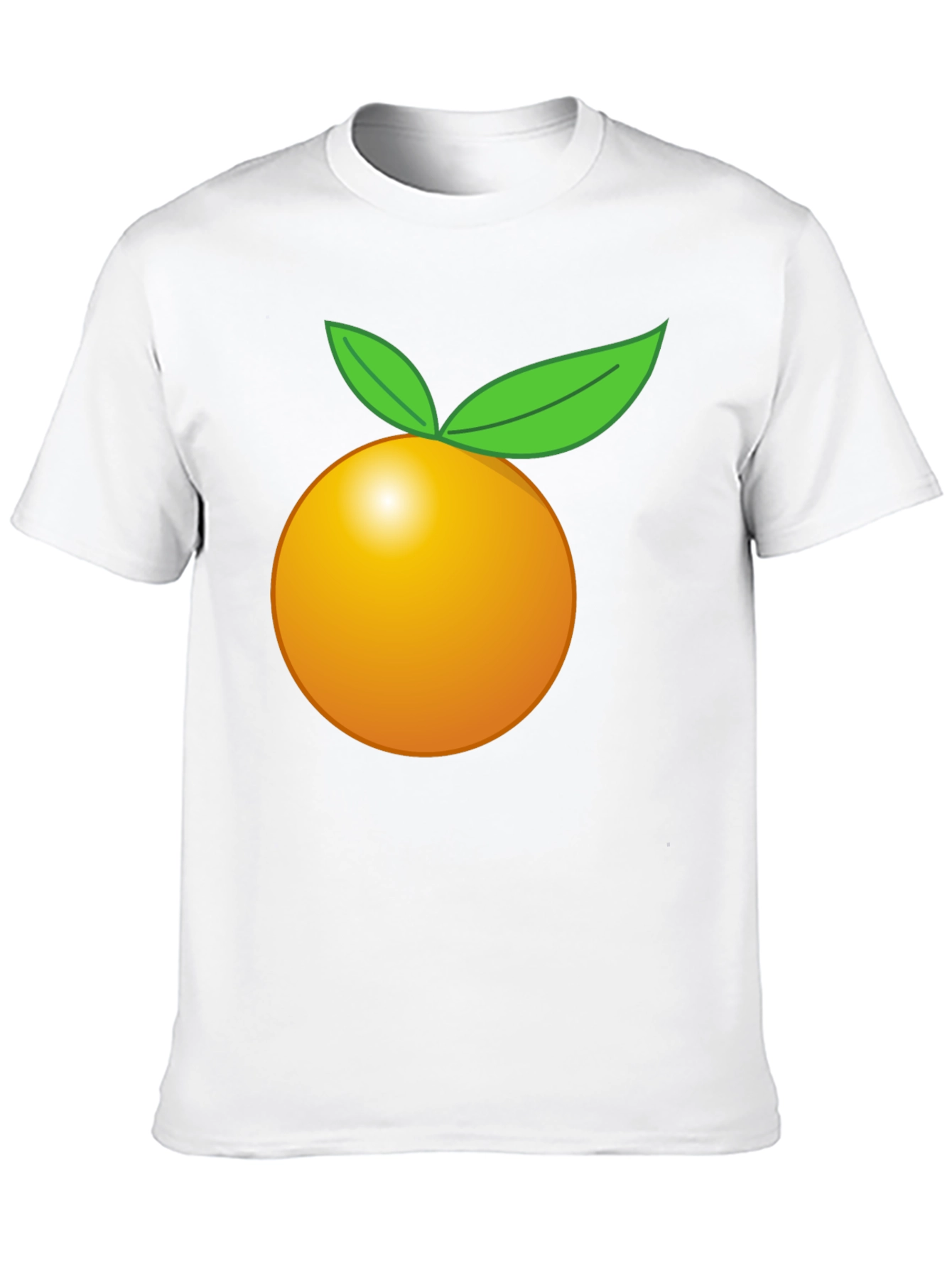 Camiseta Negra con Diseño de Naranja Frutal