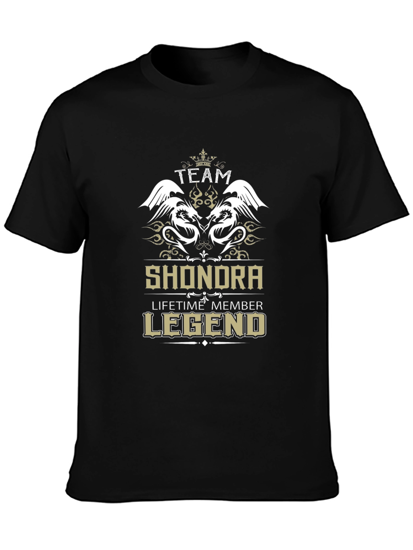 Camiseta Negra Personalizada Shondra Legend