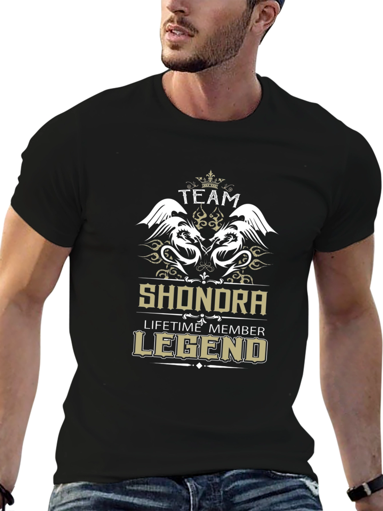 Camiseta Negra Personalizada Shondra Legend