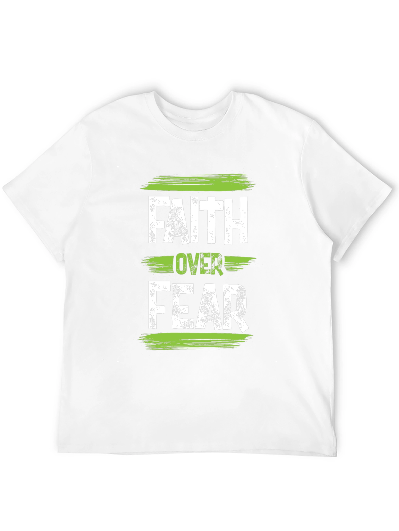 Camiseta Negra: Fe Sobre Miedo - Estilo Casual