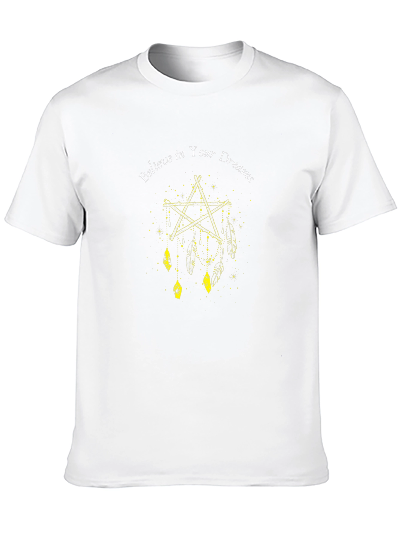 Camiseta Negra Cree en Tus Sueños Estampada