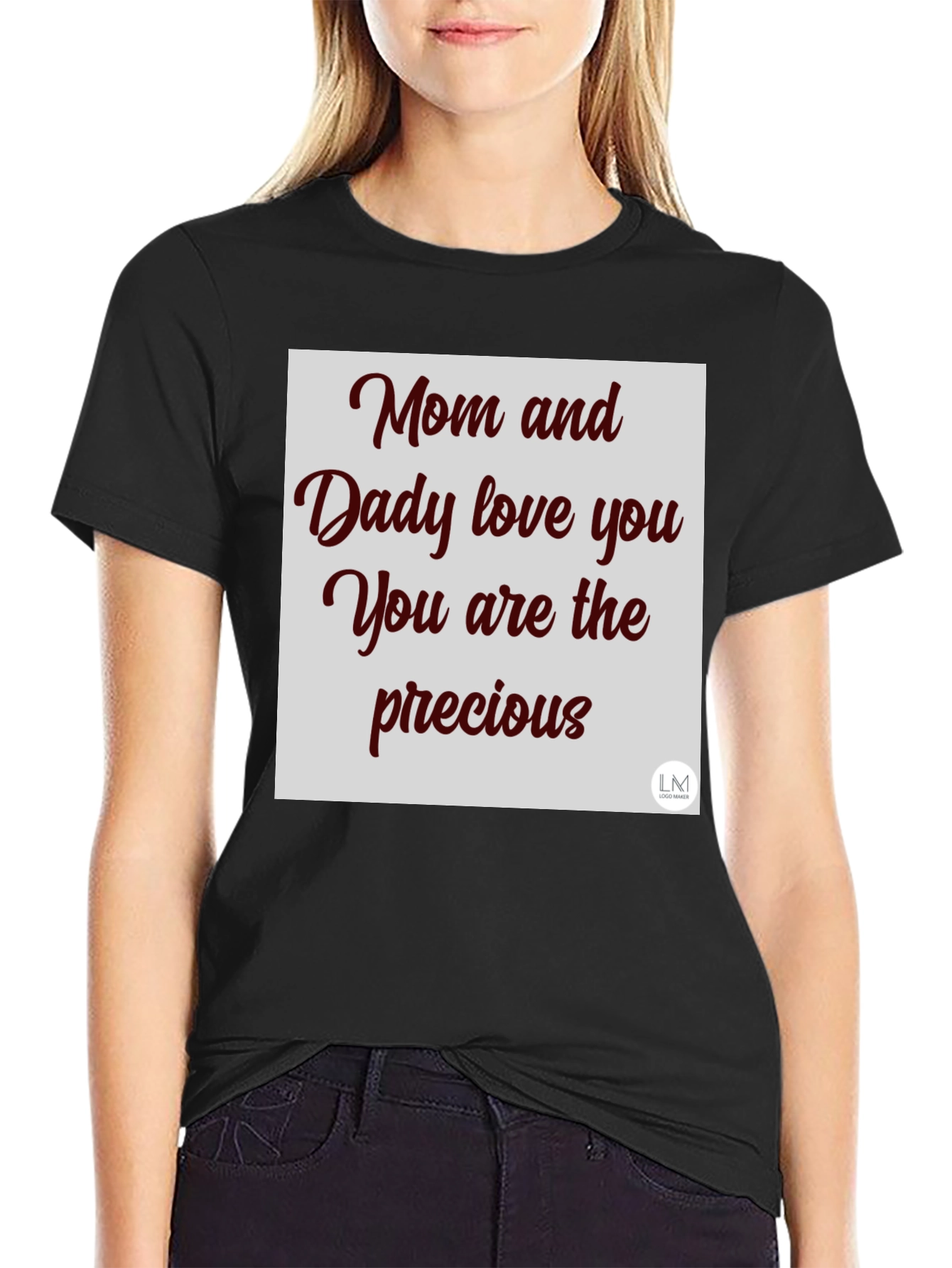 Camiseta Negra Mamá y Papá te Aman