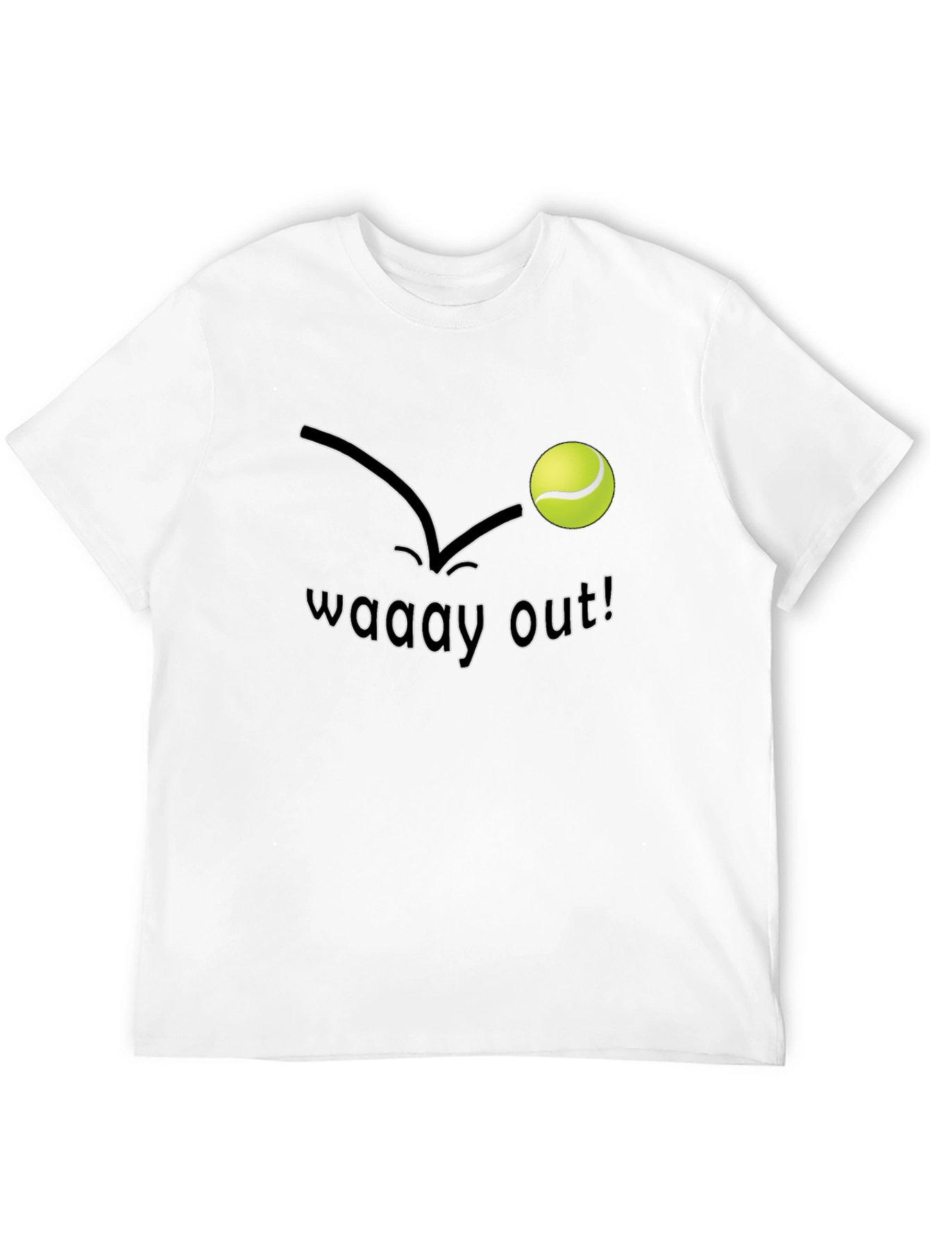 Camiseta Negra Hombre - Diseño Tennis Waay Out!