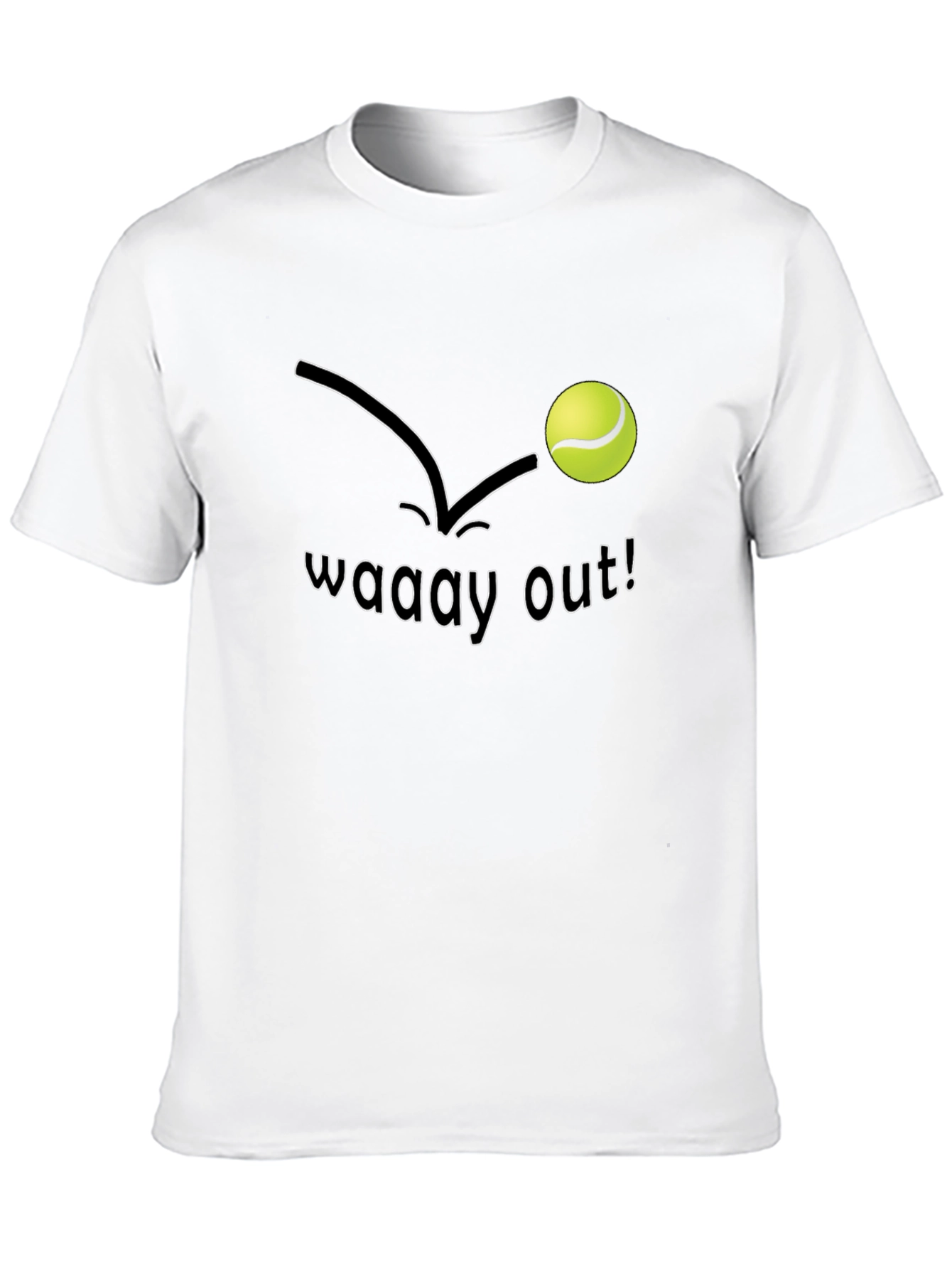 Camiseta Negra Hombre - Diseño Tennis Waay Out!