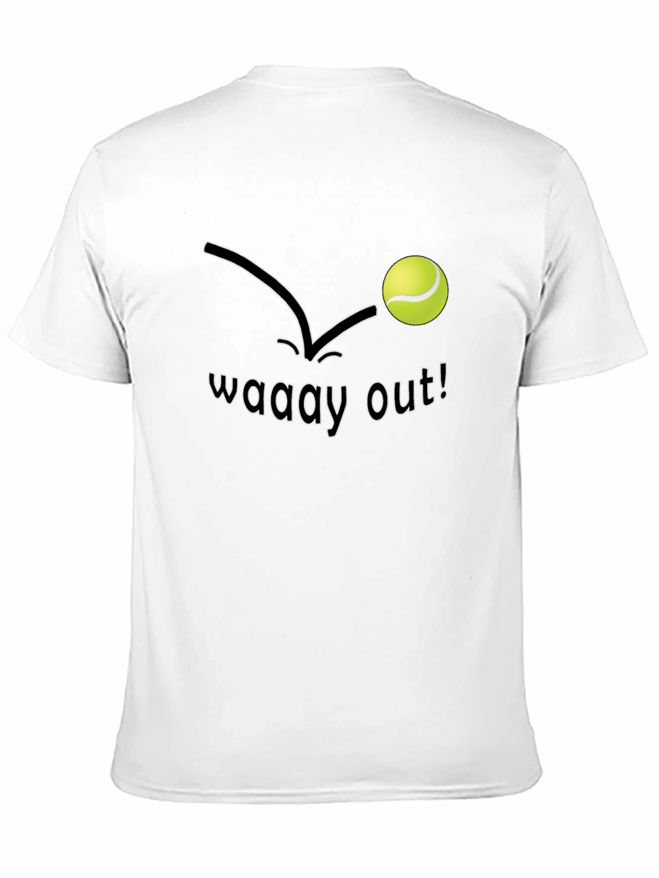 Camiseta Negra Hombre - Diseño Tennis Waay Out!