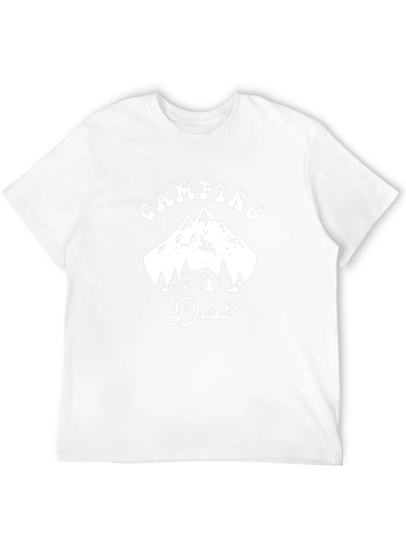 Camiseta Negra Camping Dad para Hombre