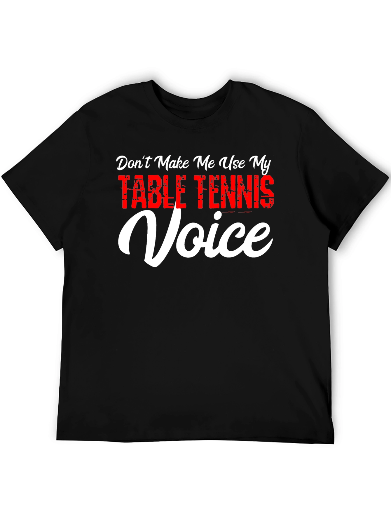Camiseta Negra Voz de Tenis de Mesa